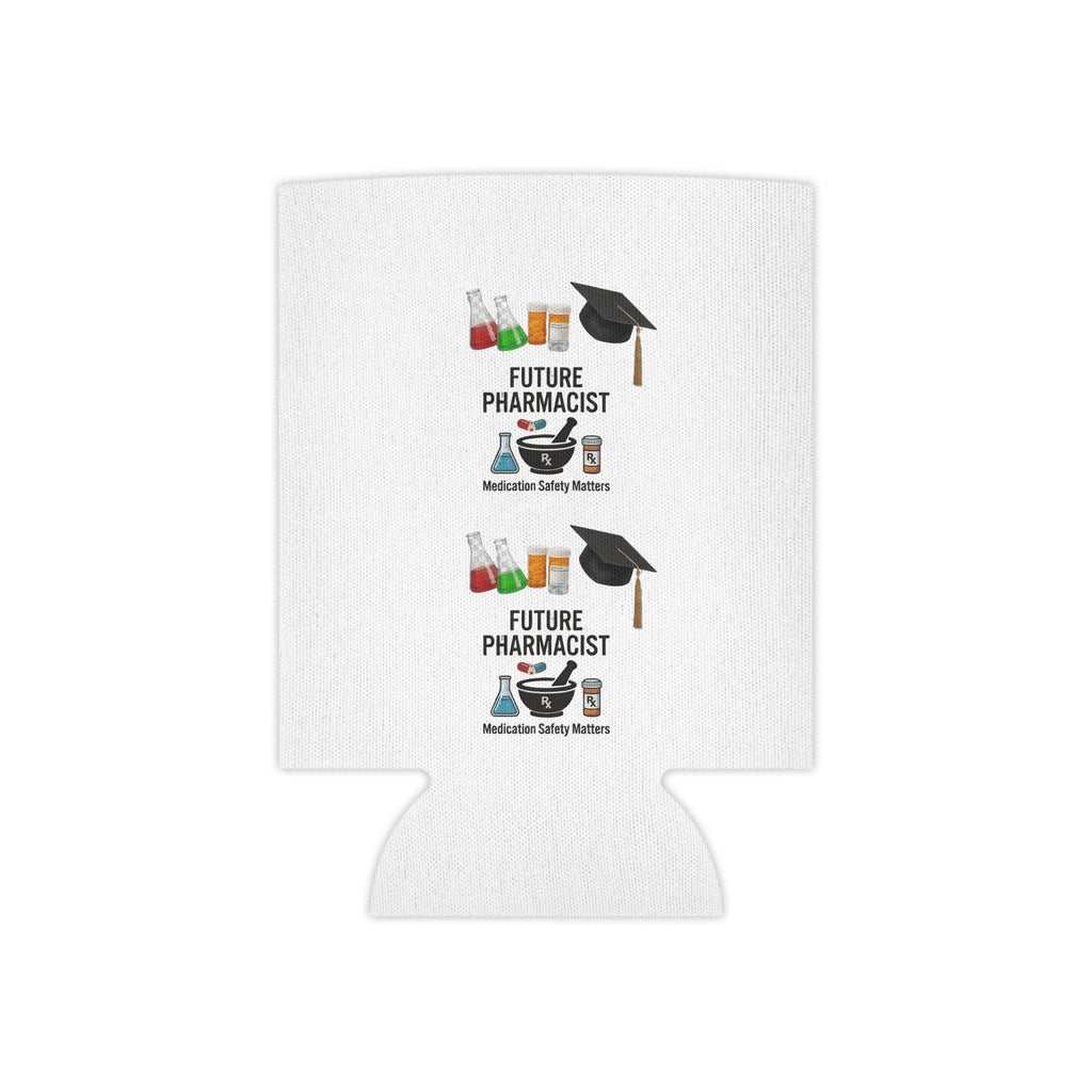 Future Pharmacist Can Cooler – Graduation Gift Can Cooler with Cap & Pharmacy Icons