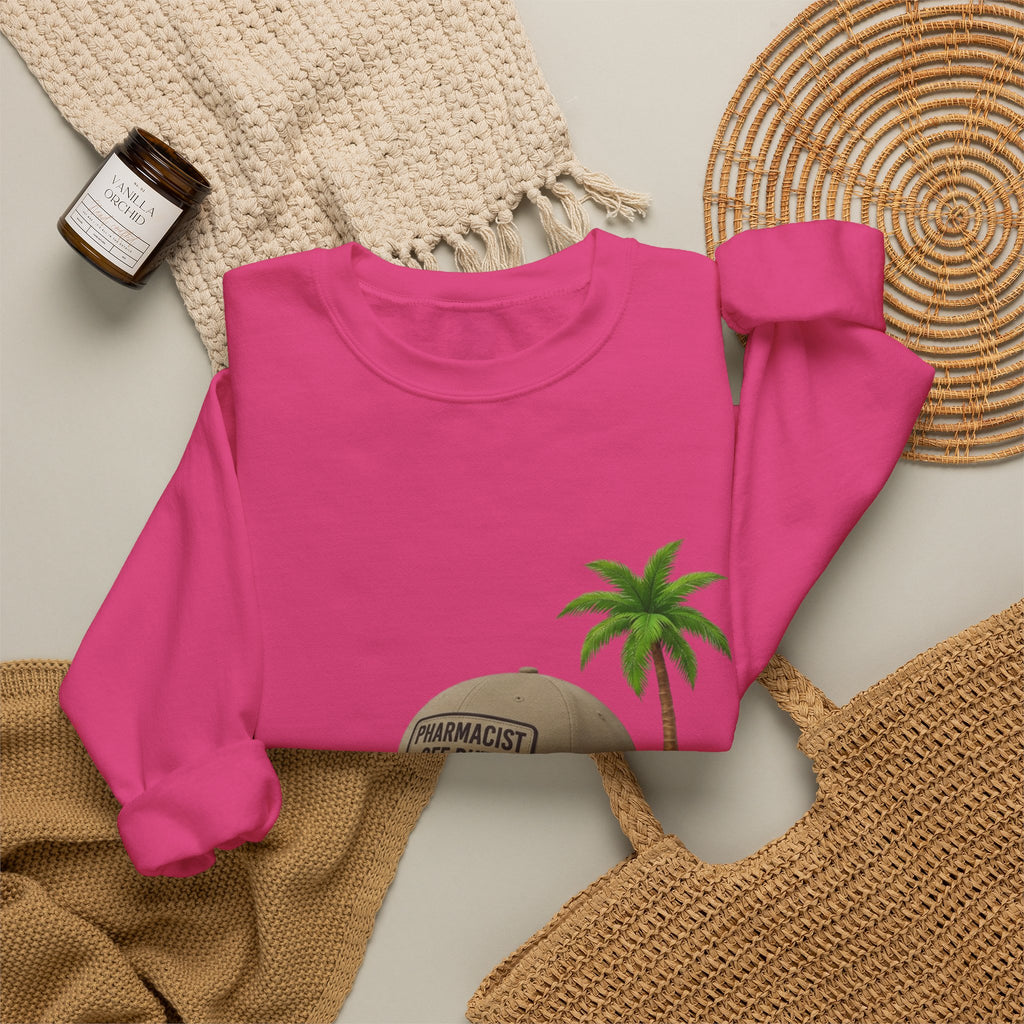 Vacation Vibes Sweatshirt — 'Pharmacist Off Duty' Palm Tree Travel Crewneck