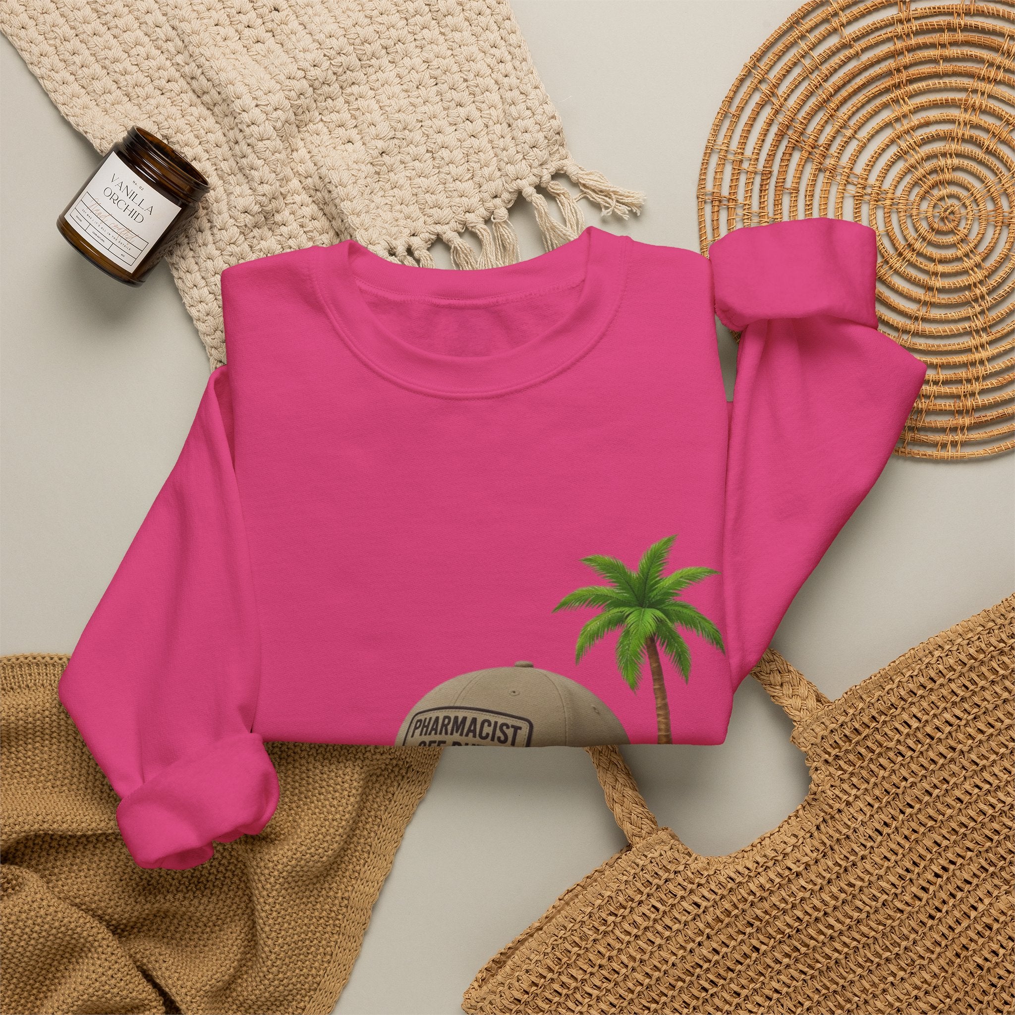 Vacation Vibes Sweatshirt — 'Pharmacist Off Duty' Palm Tree Travel Crewneck