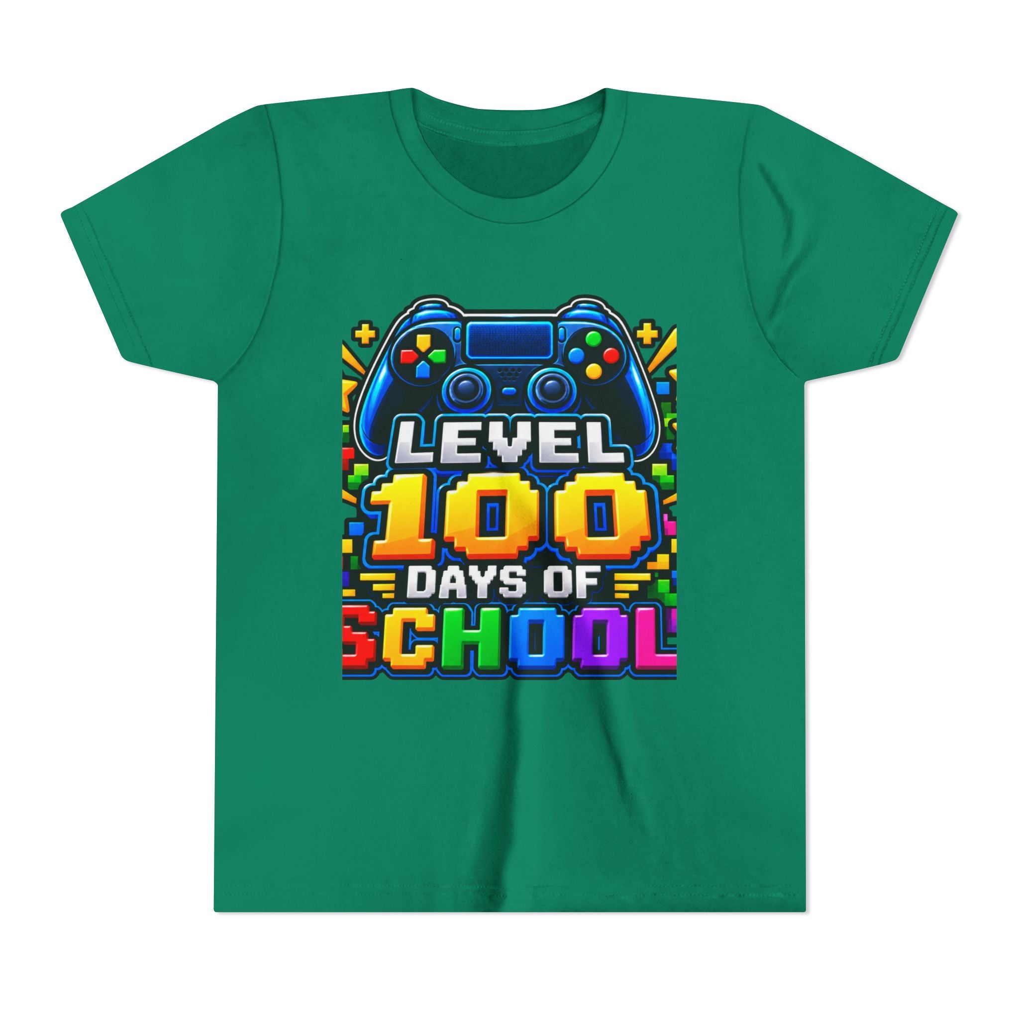 Level 100 Days of School Youth Tee — Gamer 100th Day of School Shirt