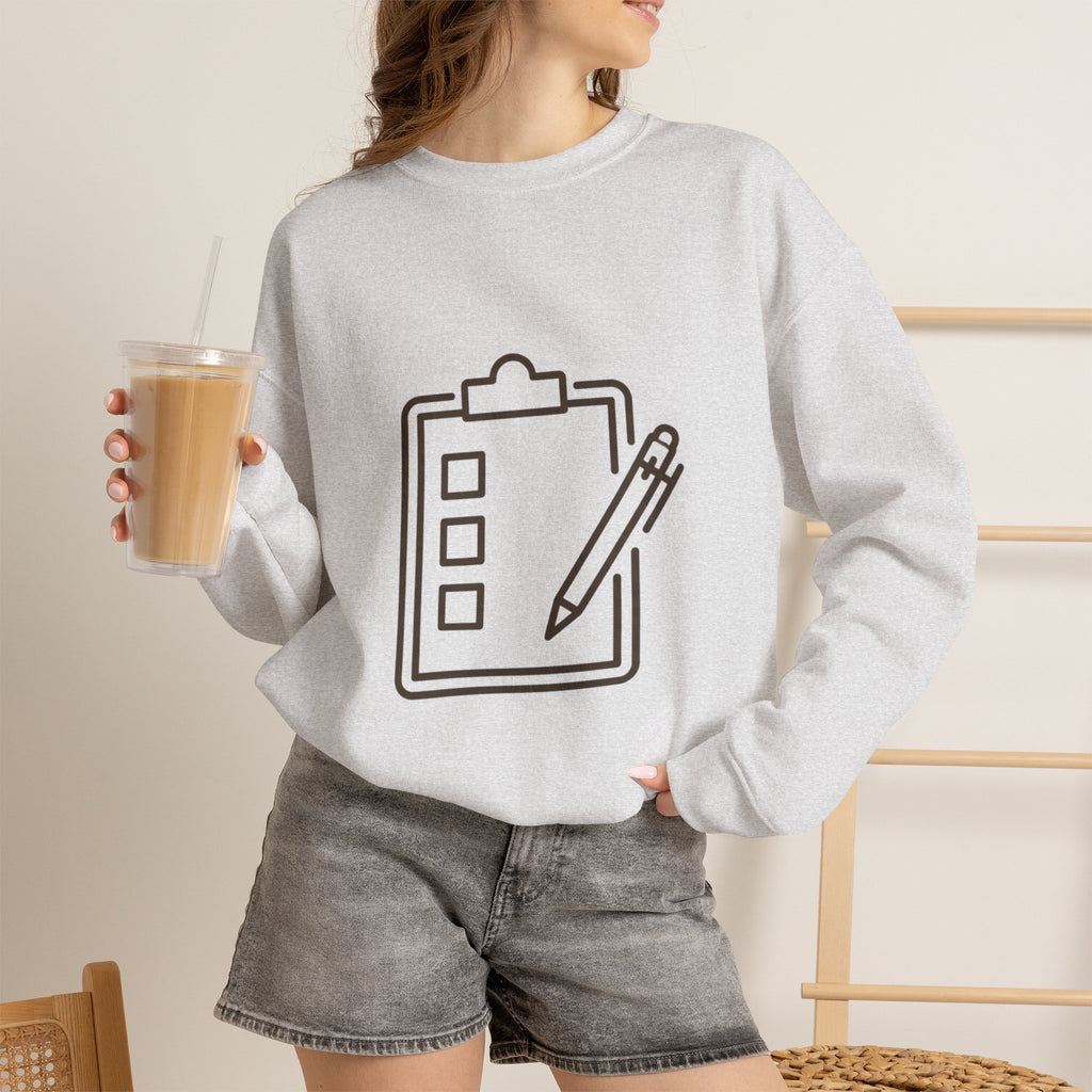 Checklist Crewneck Sweatshirt — Minimal Planner Icon Pullover