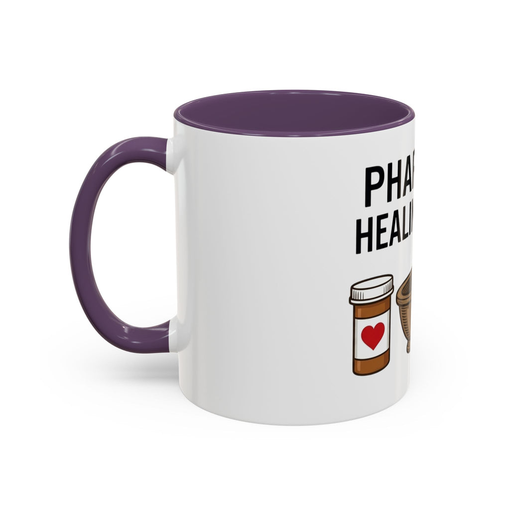 Pharmacy Healing Heart Coffee Mug — Pharmacist Appreciation Accent Mug