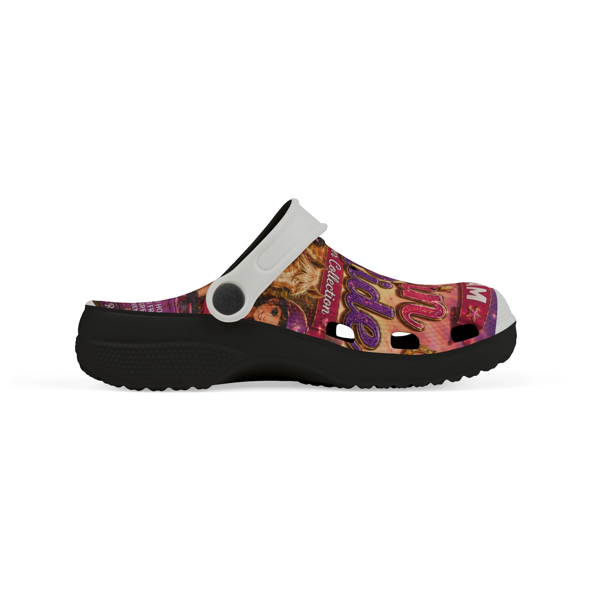 Kids 'Born to Ride' Foam Clogs — Colorful Team Graphic Slip-On Shoes