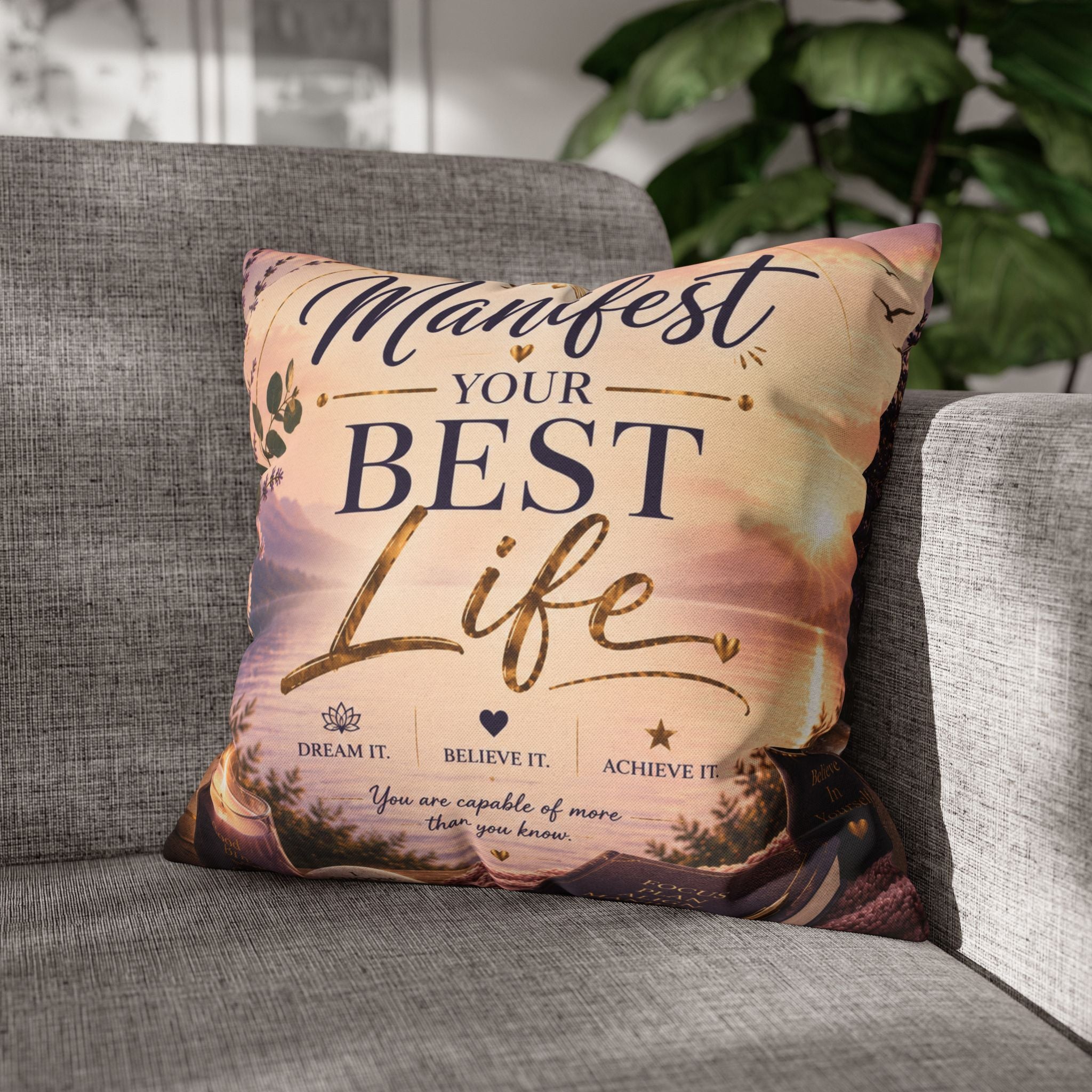 Manifest Your Best Life Decorative Pillowcase