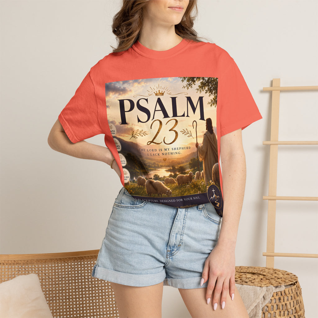Psalm 23 T-Shirt — Christian Faith Shepherd Graphic Tee