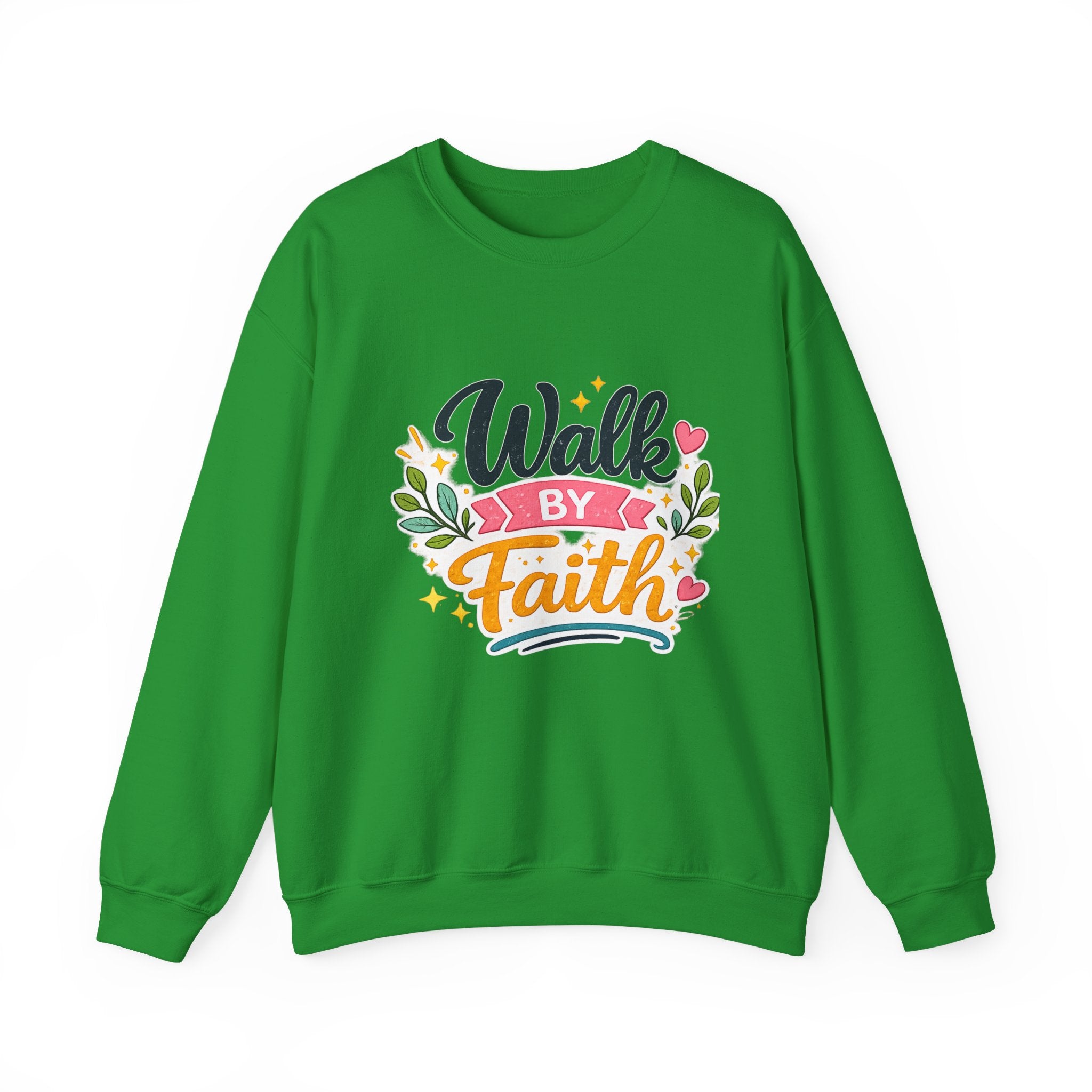 Walk By Faith Crewneck Sweatshirt — Inspirational Christian Pullover