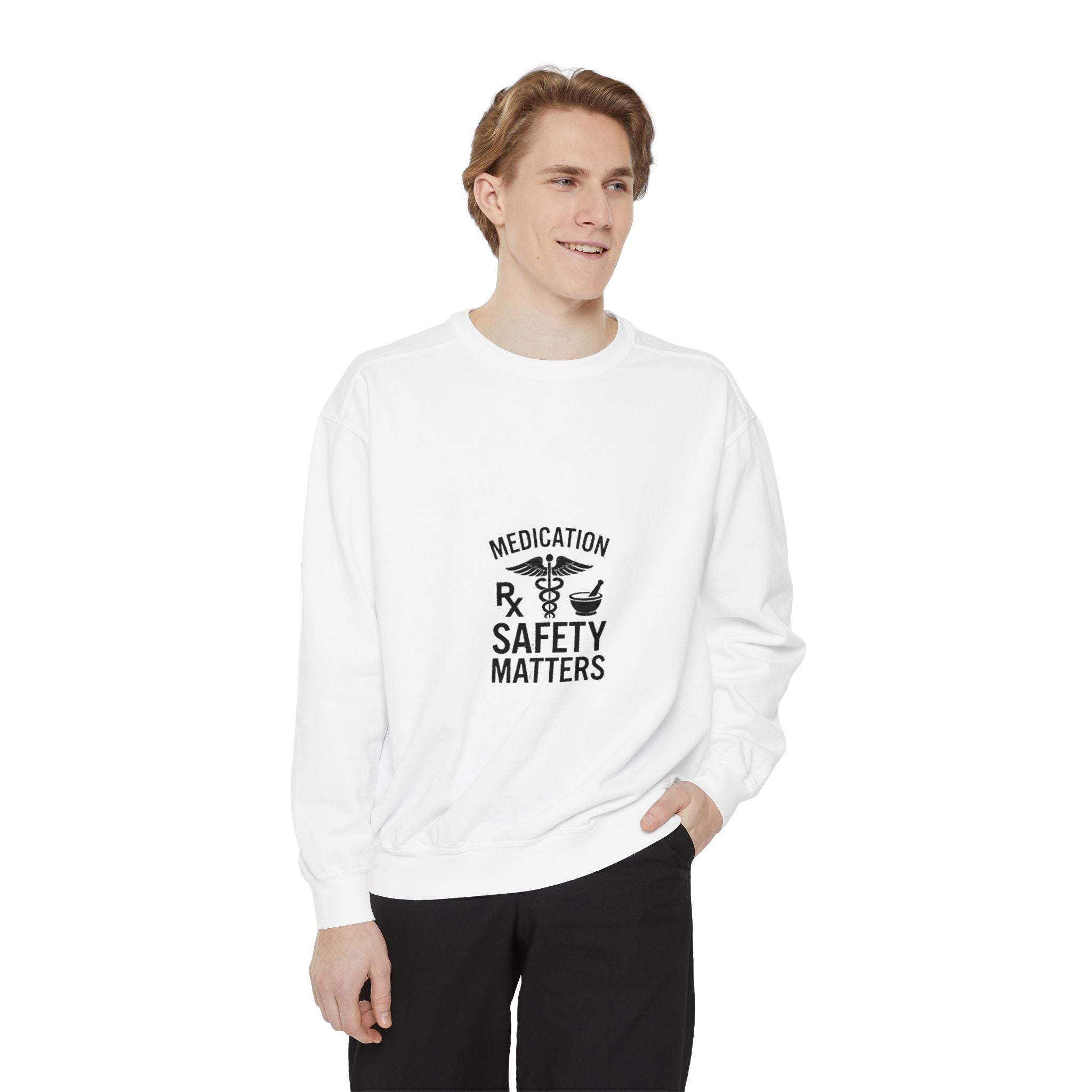 Medication Safety Matters Sweatshirt — Rx Pharmacy Nurse Healthcare Crewneck