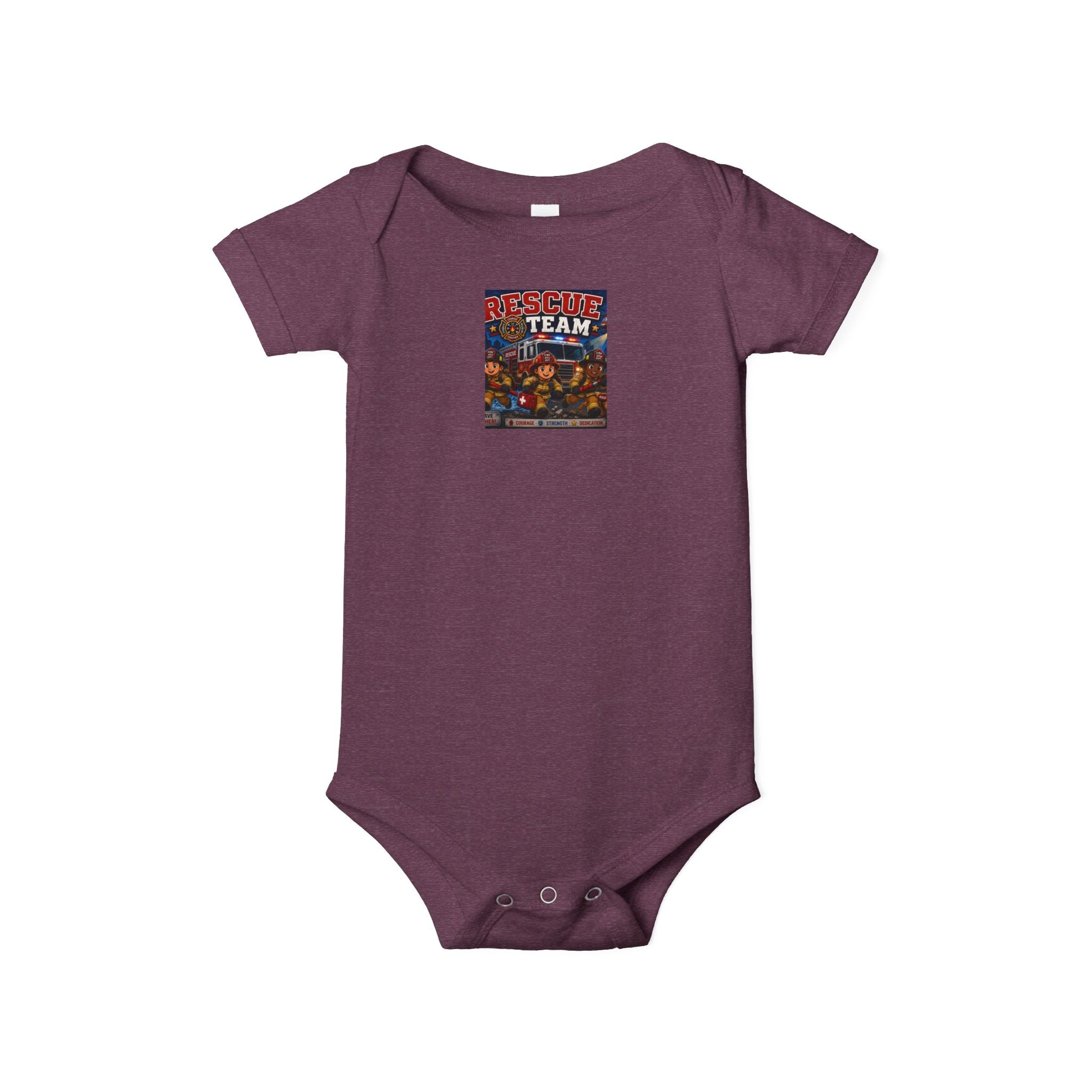 Infant Onesie - 'Team' Colorful Cartoon Character Print Baby Bodysuit