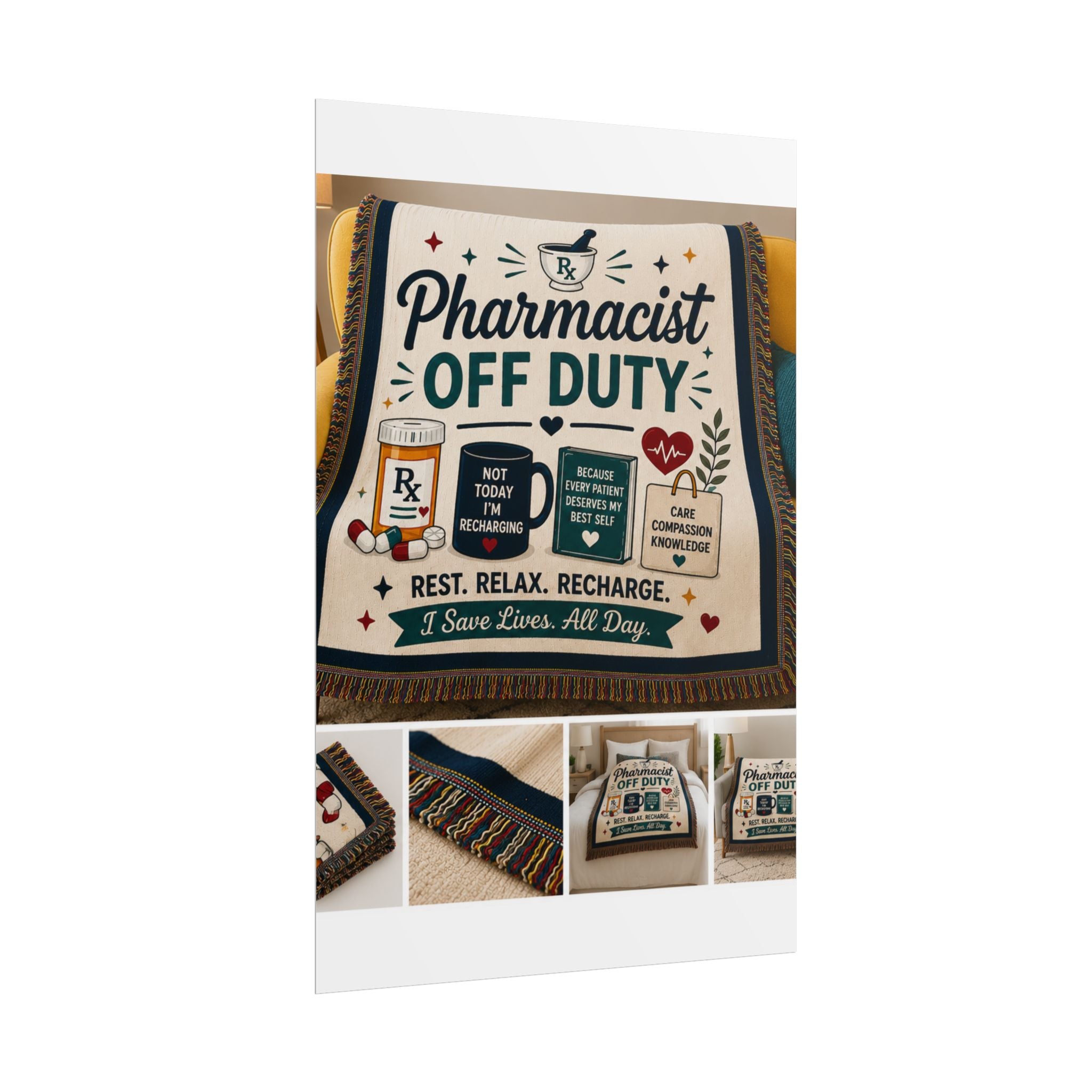 Pharmacist Off Duty Poster - Rest Relax Recharge Wall Art