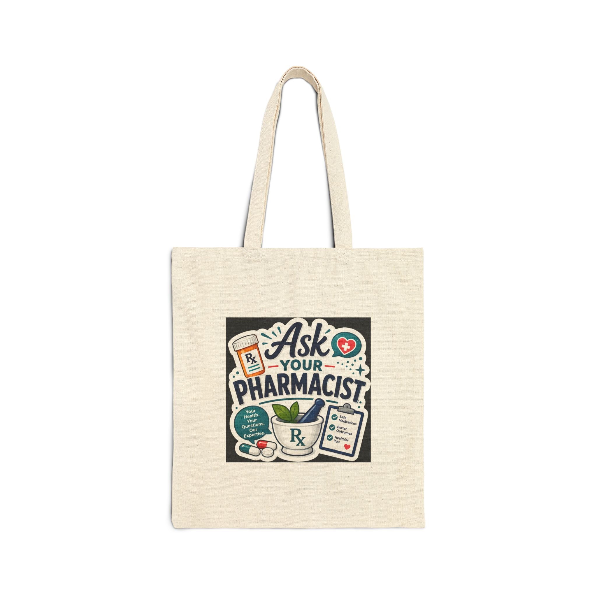 Tote Bag — "Ask Your Pharmacist" Canvas Pharmacy Tote