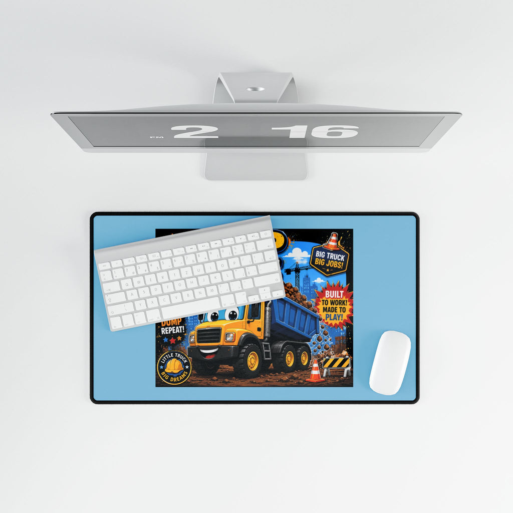 Dump Truck Kids Desk Mat — Construction-Themed Gaming & Study Mouse Pad