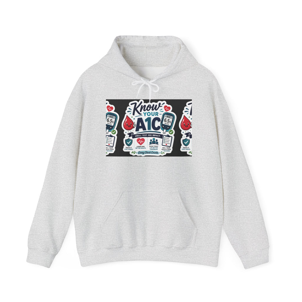 Know Your A1C Hoodie — Diabetes Awareness Sweatshirt