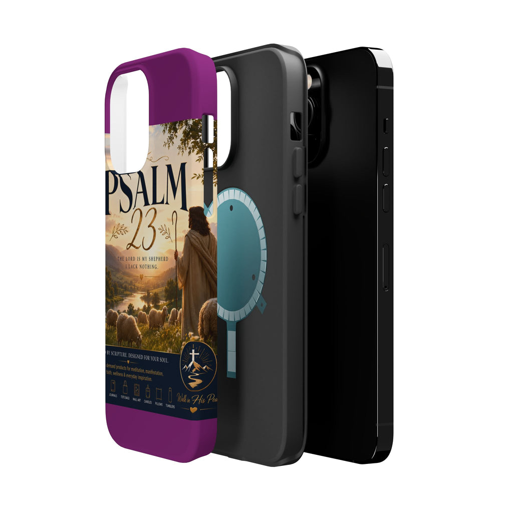 Psalm 23 Phone Case — Magnetic Impact-Resistant Christian iPhone Cover