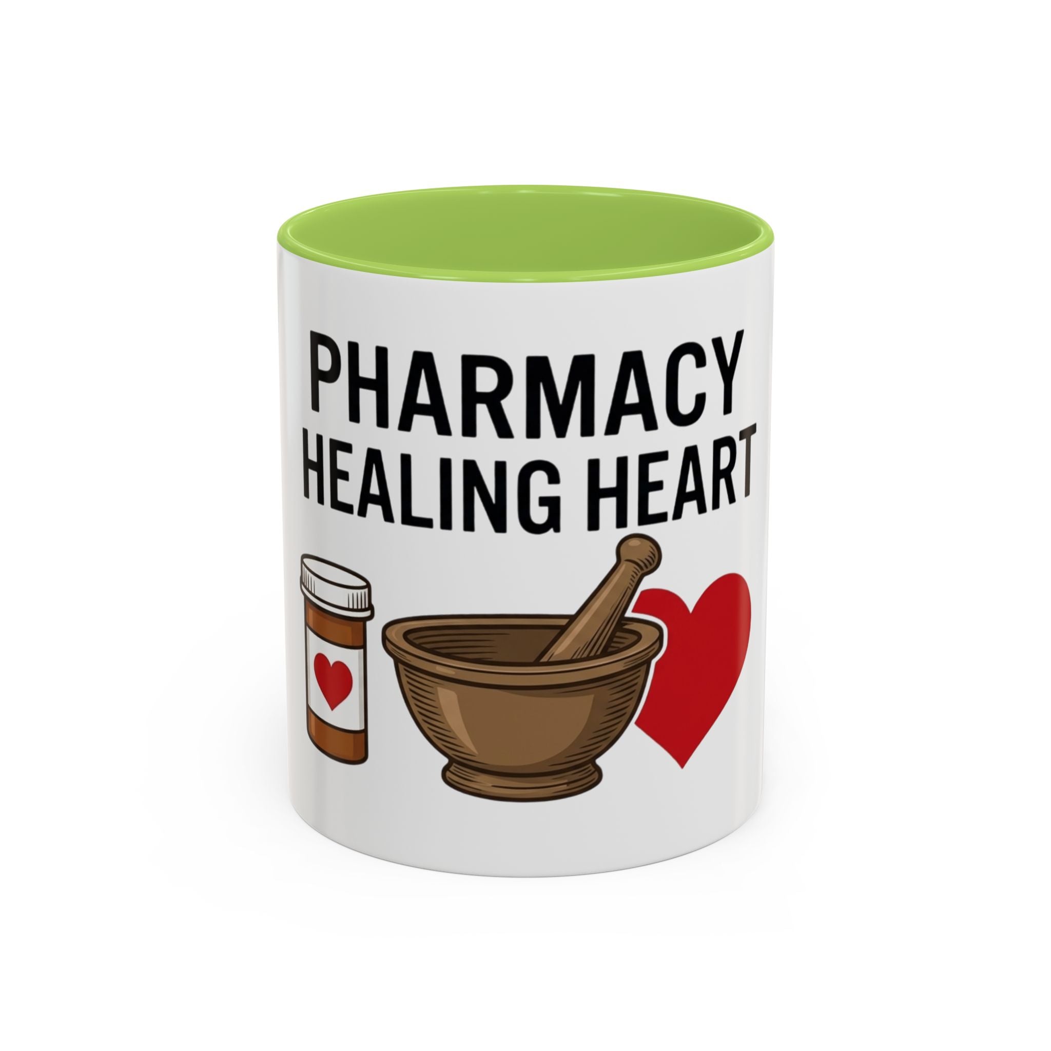 Pharmacy Healing Heart Coffee Mug — Pharmacist Appreciation Accent Mug