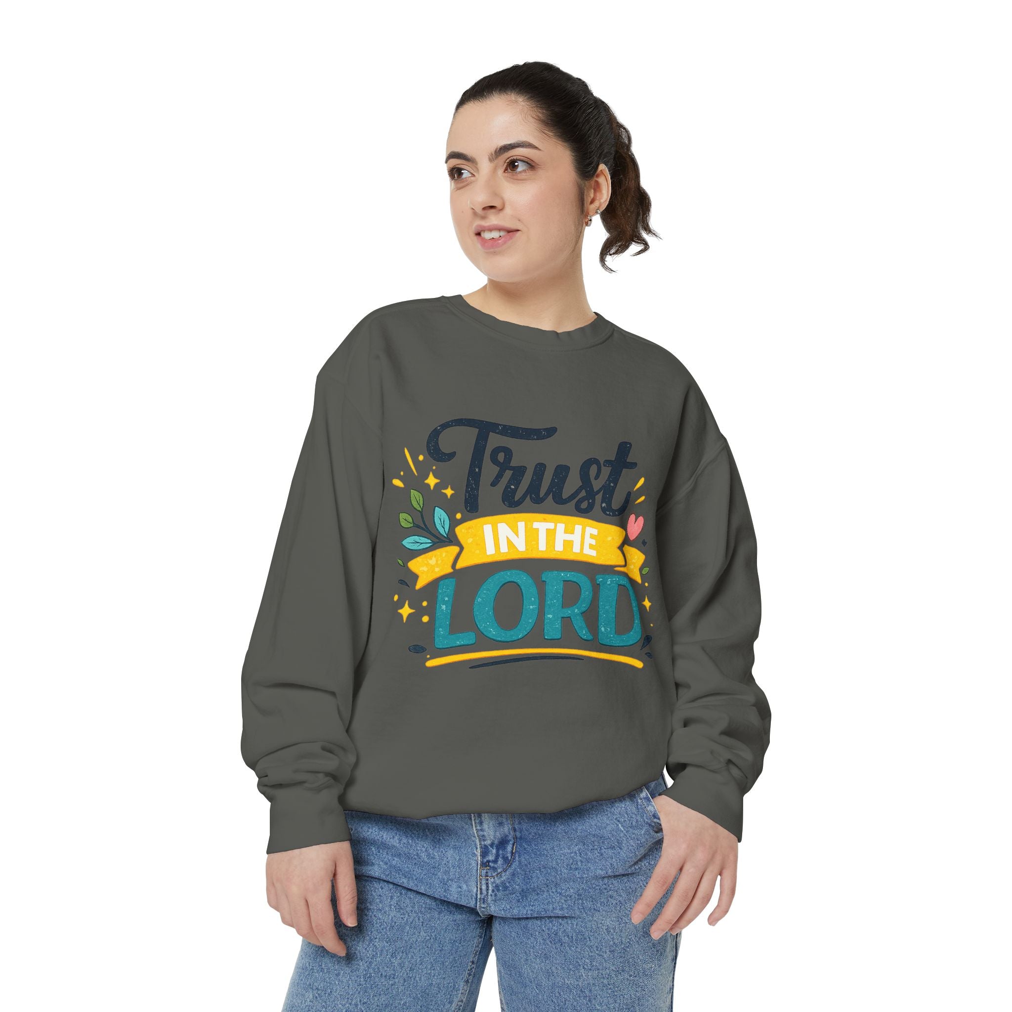 Trust in the Lord Sweatshirt — Inspirational Christian Faith Crewneck