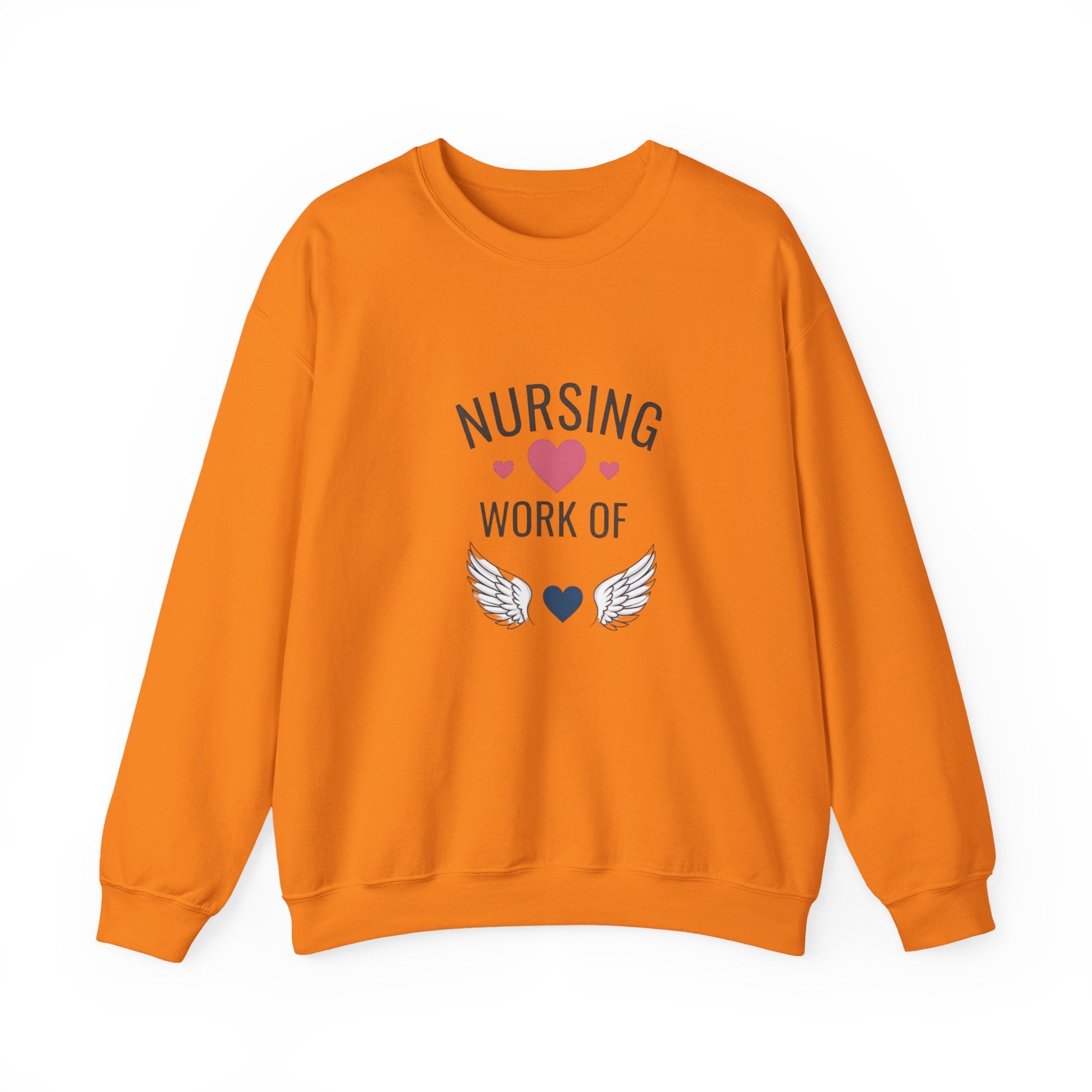 Nursing Work of Heart Crewneck Sweatshirt — Nurse Appreciation Pullover