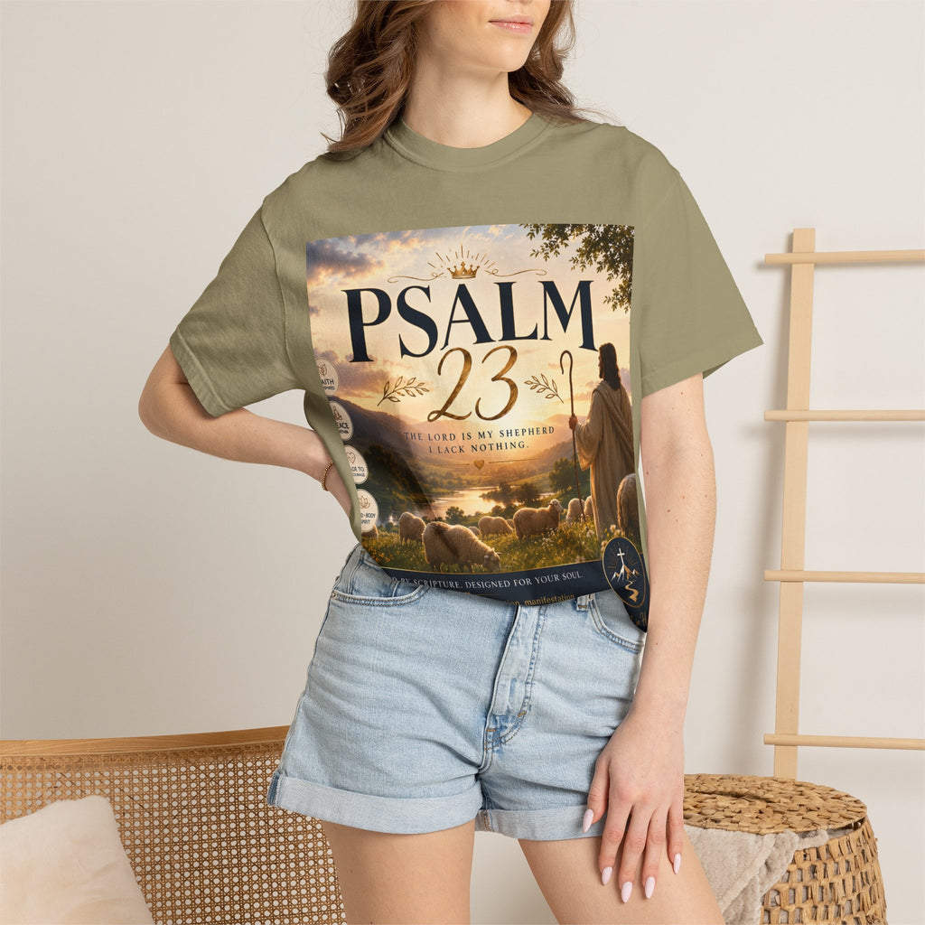 Psalm 23 T-Shirt — Christian Faith Shepherd Graphic Tee