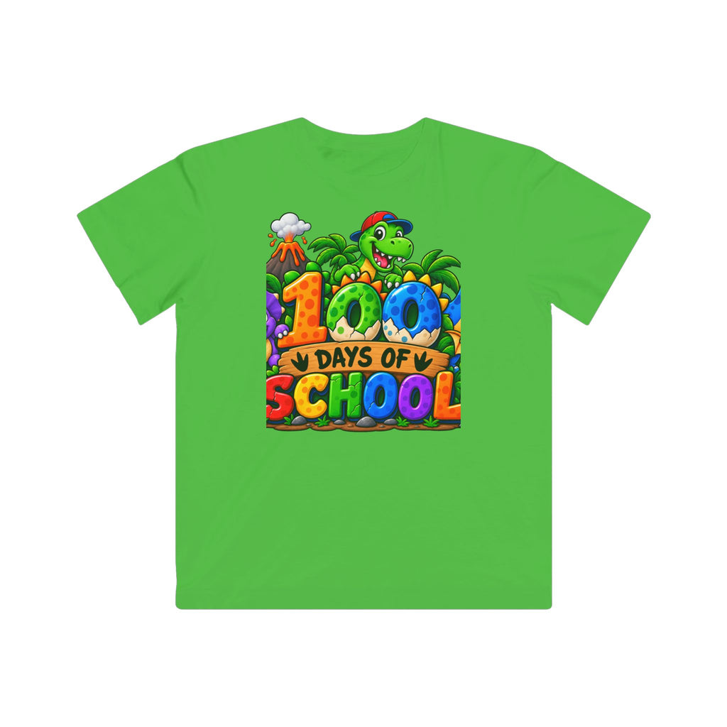 Kids 100 Days of School T-Shirt – Colorful Dino Celebration Tee