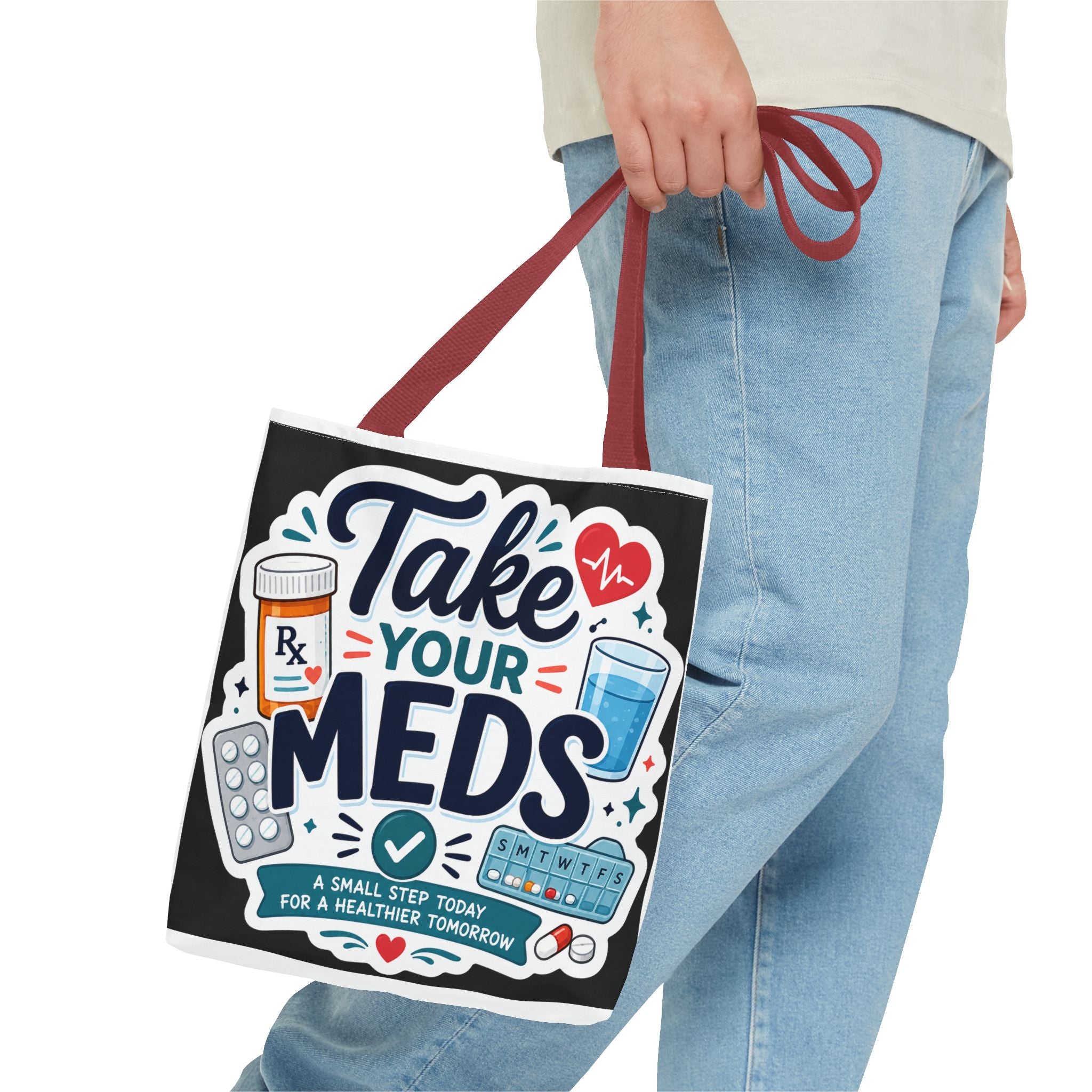 Take Your Meds Tote Bag — Reminder Pharmacy Pill Health Awareness Tote