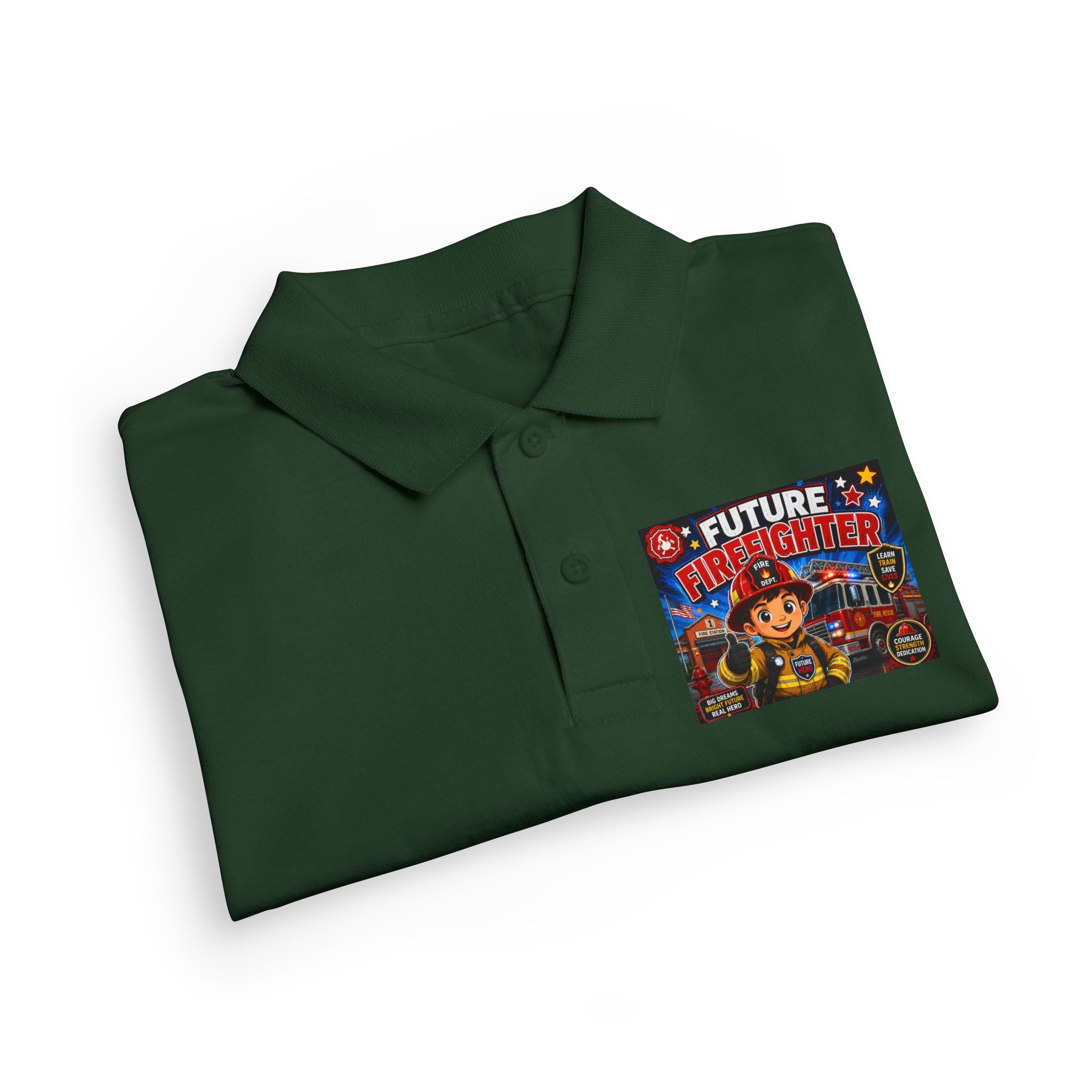 Youth Polo — "Future Firefighter" Kids Short-Sleeve Polo