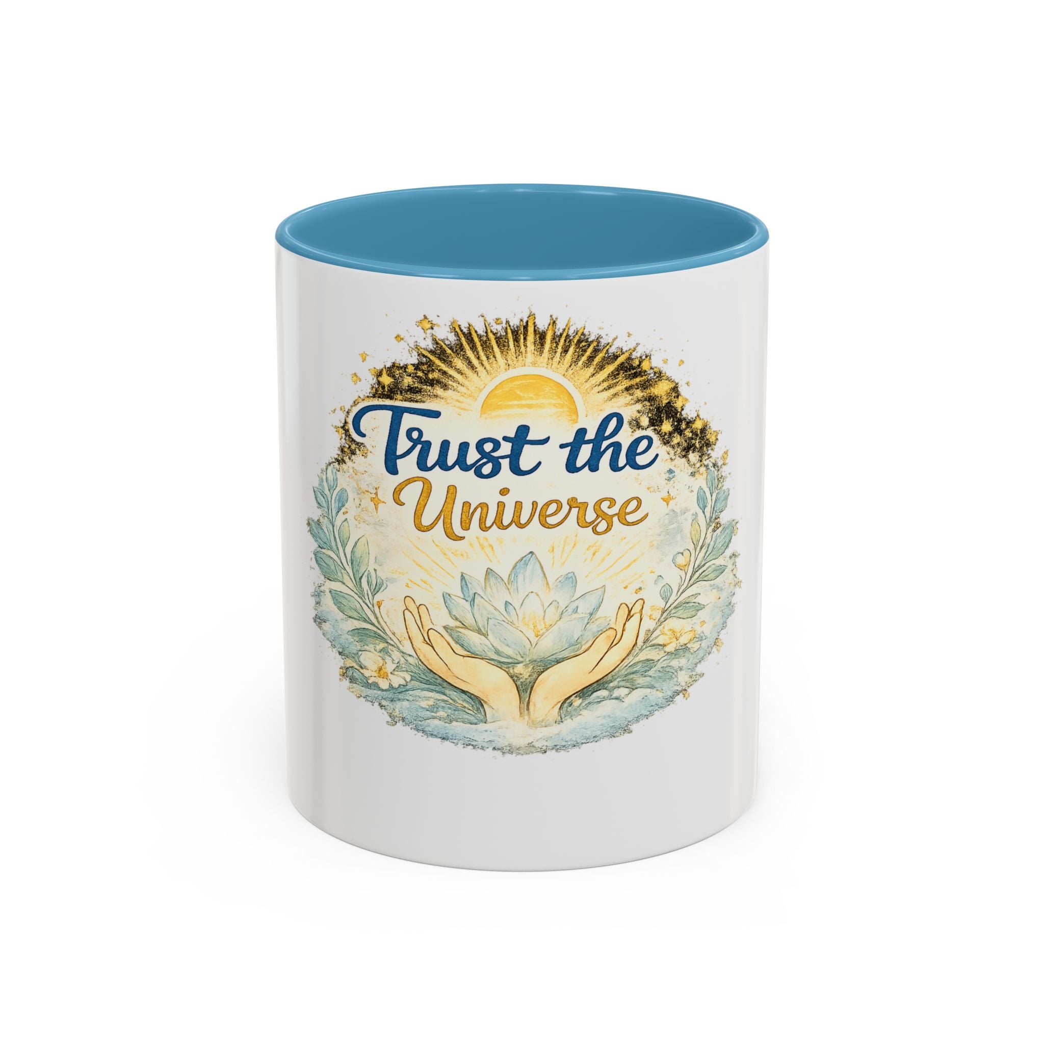 Trust the Universe Accent Coffee Mug — Inspirational Spiritual Tea & Coffee Cup (11/15oz)