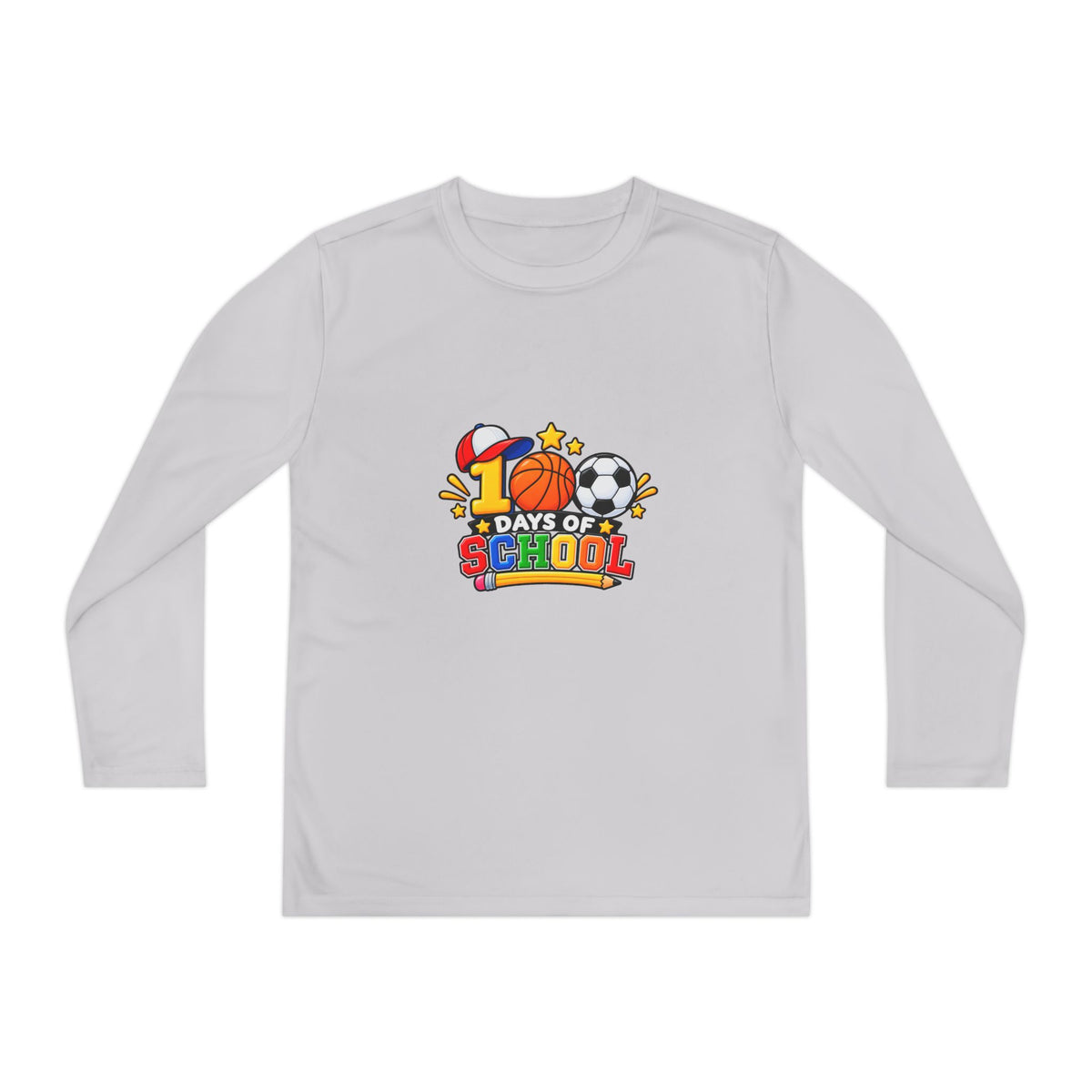 Youth Long Sleeve Tee – "1 Days of School" Sports Back-to-School Shirt