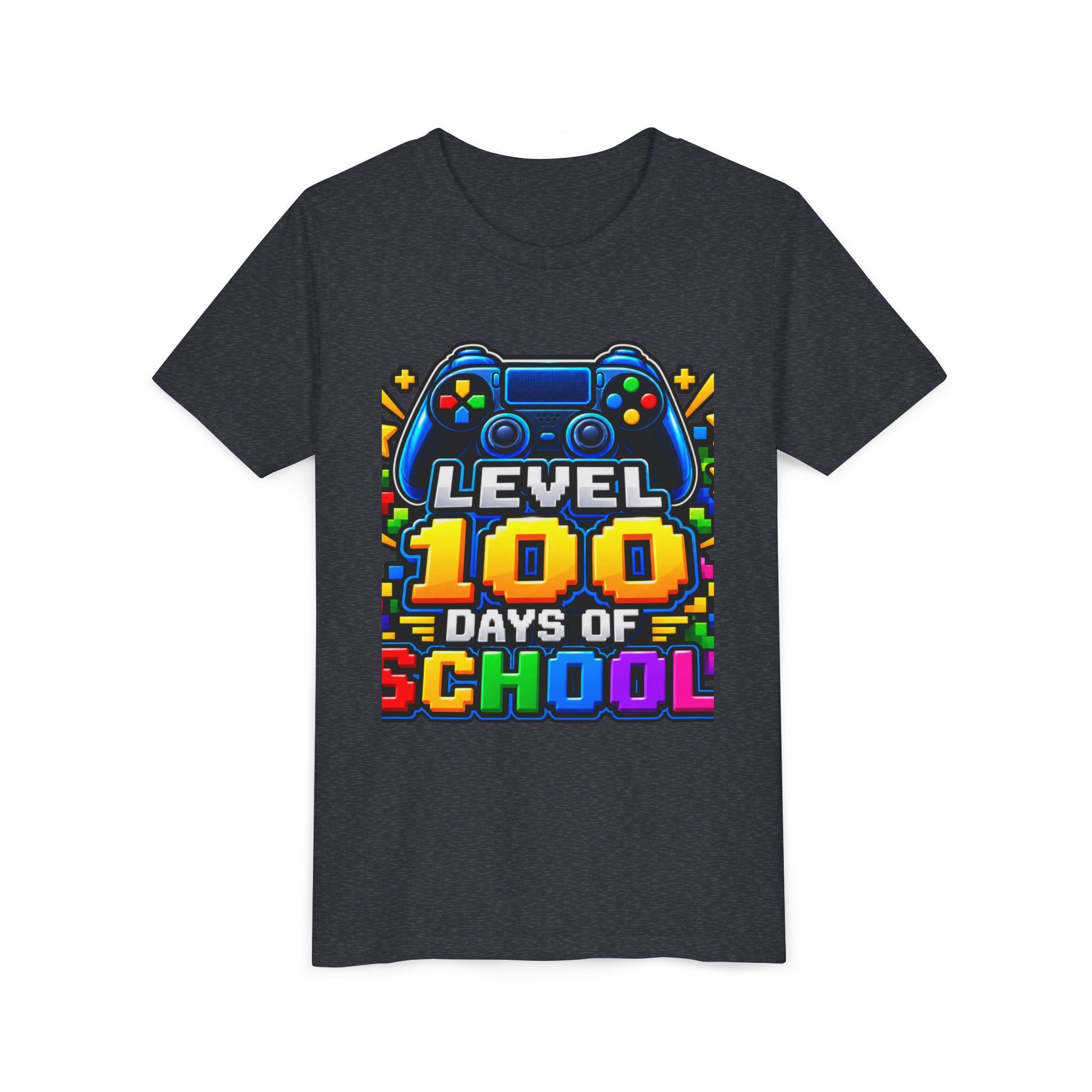 Level 100 Days of School Youth Tee — Gamer 100th Day of School Shirt
