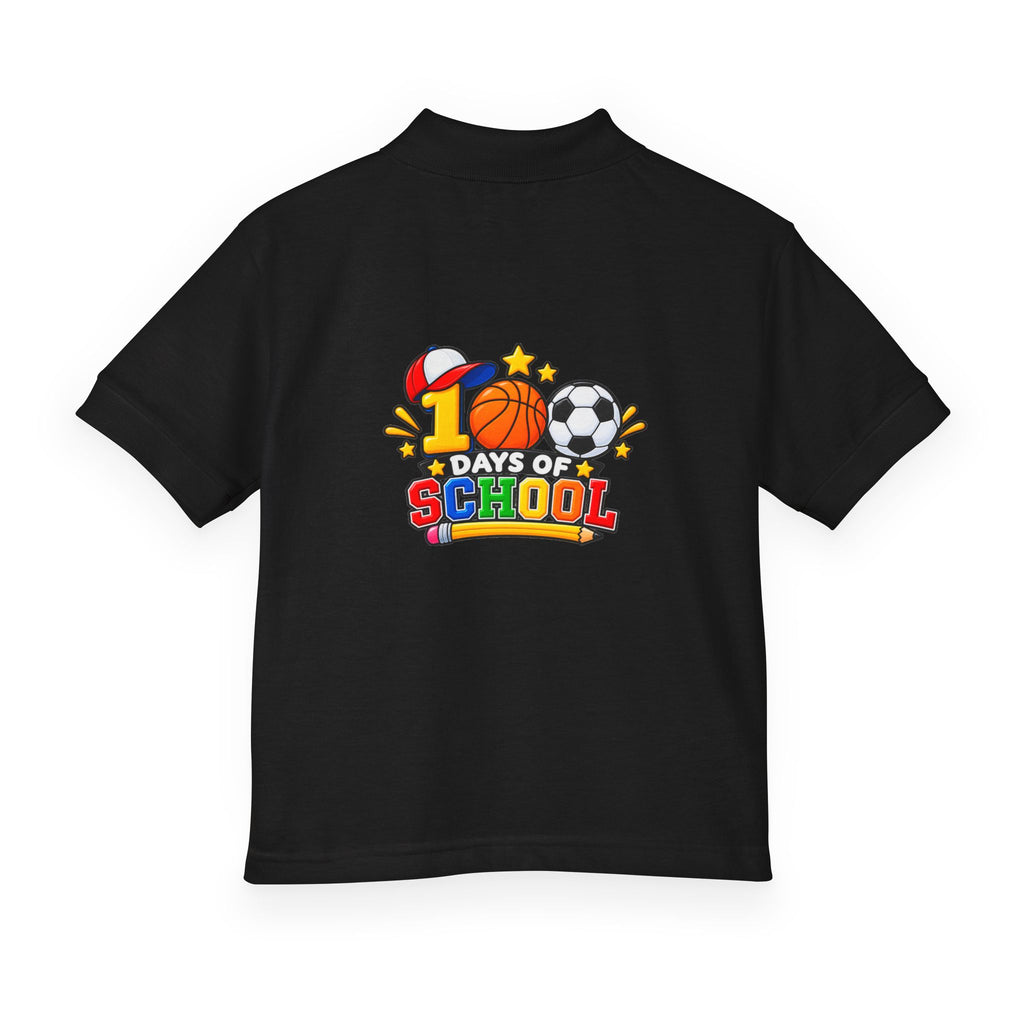 Youth Polo — "100 Days of School" Sport-Themed Kids Polo