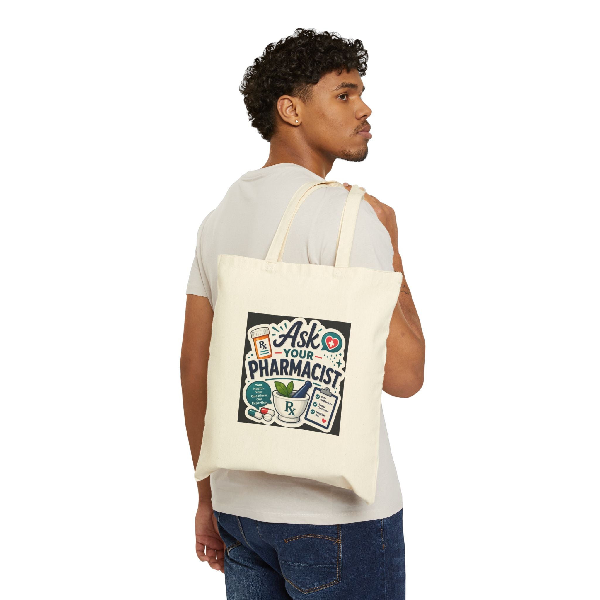 Tote Bag — "Ask Your Pharmacist" Canvas Pharmacy Tote