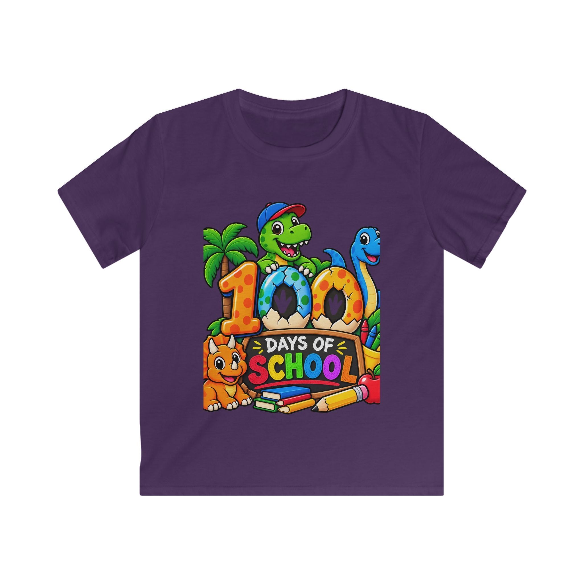 100 Days of School Kids Tee — Cute Dinosaur Celebration Shirt for Preschool & Elementary