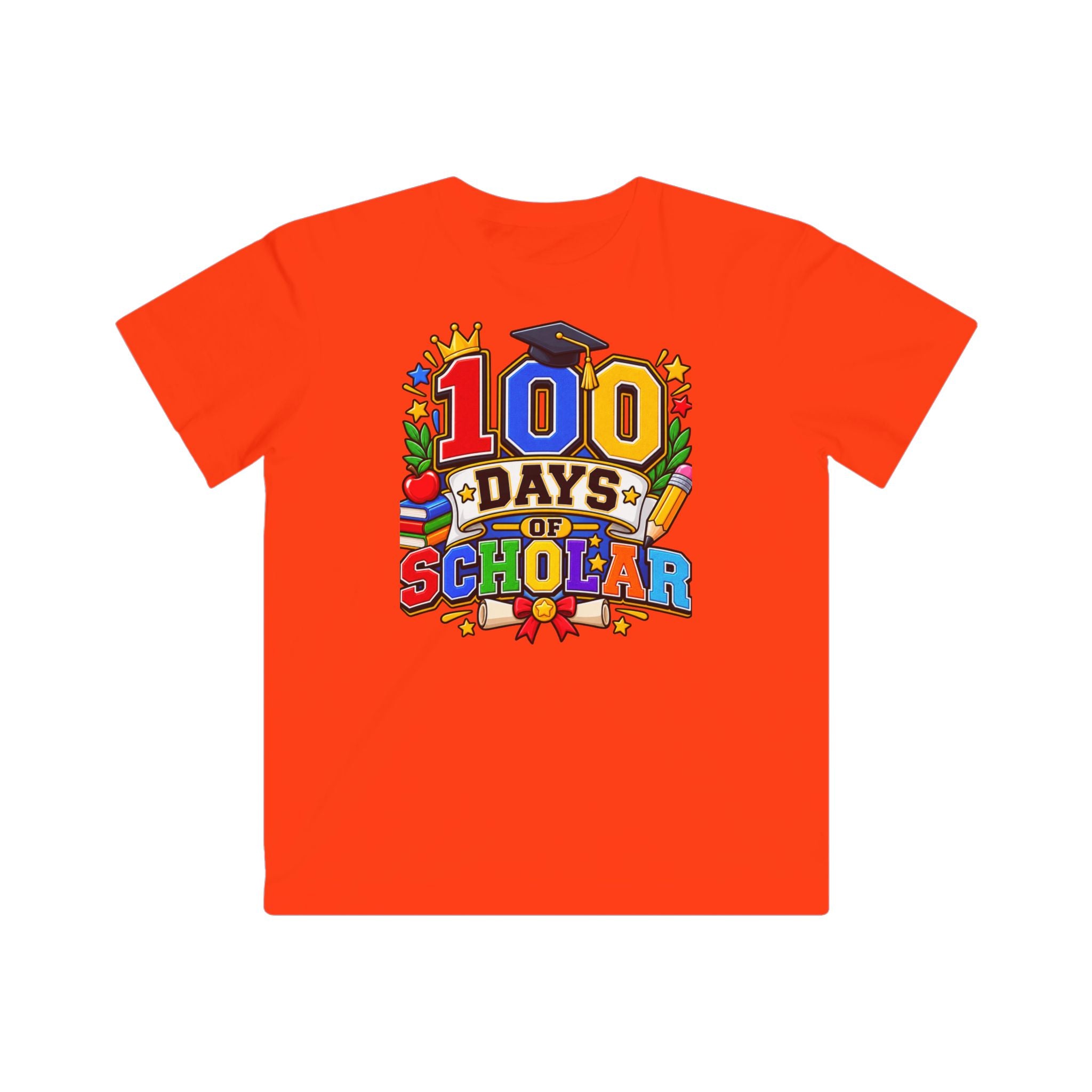 100 Days of School Kids Tee — Colorful Scholastic Celebration Shirt