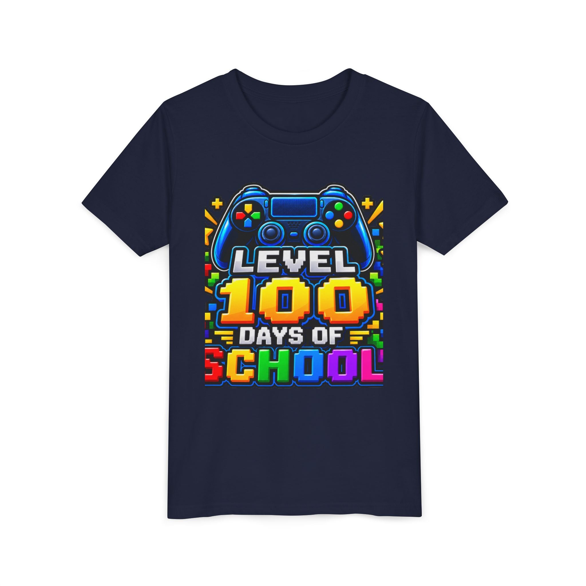 Level 100 Days of School Youth Tee — Gamer 100th Day of School Shirt
