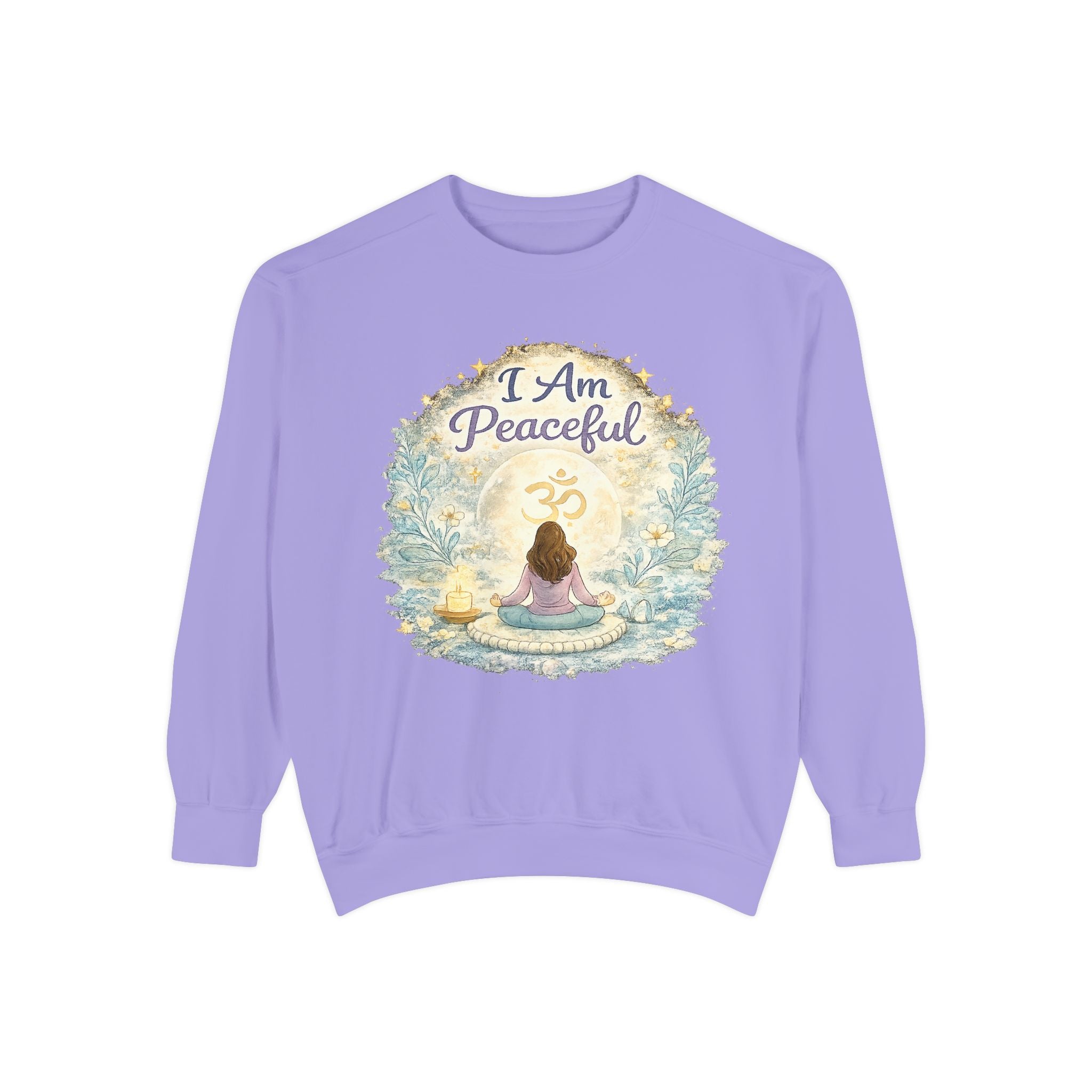I Am Peaceful Meditation Sweatshirt — Yoga, Mindfulness & Spiritual Comfort