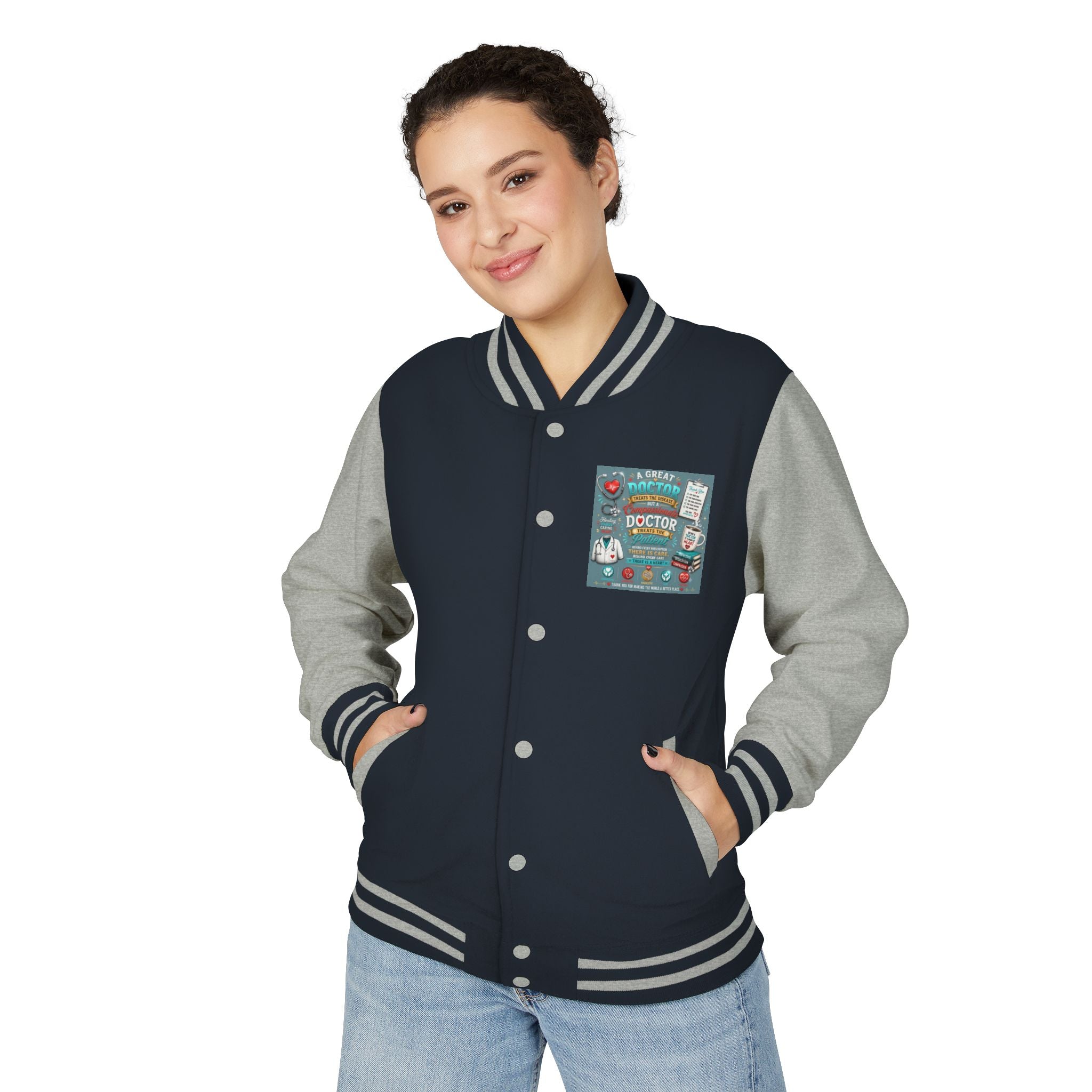 Letterman Jacket — Vintage Doctor Patch Varsity Jacket