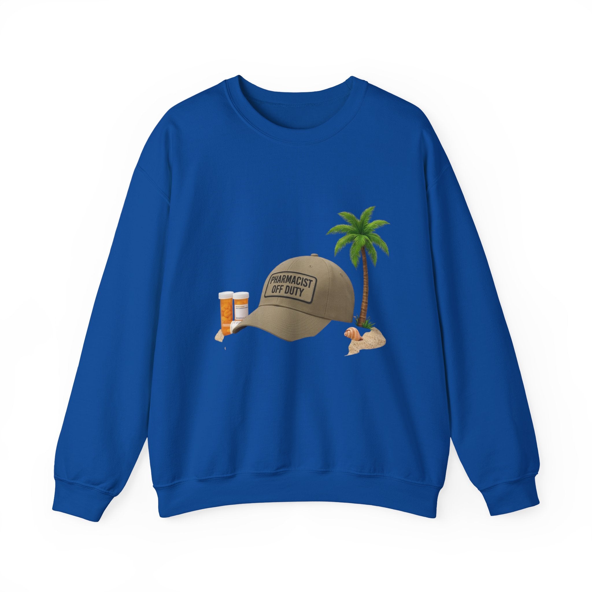 Vacation Vibes Sweatshirt — 'Pharmacist Off Duty' Palm Tree Travel Crewneck