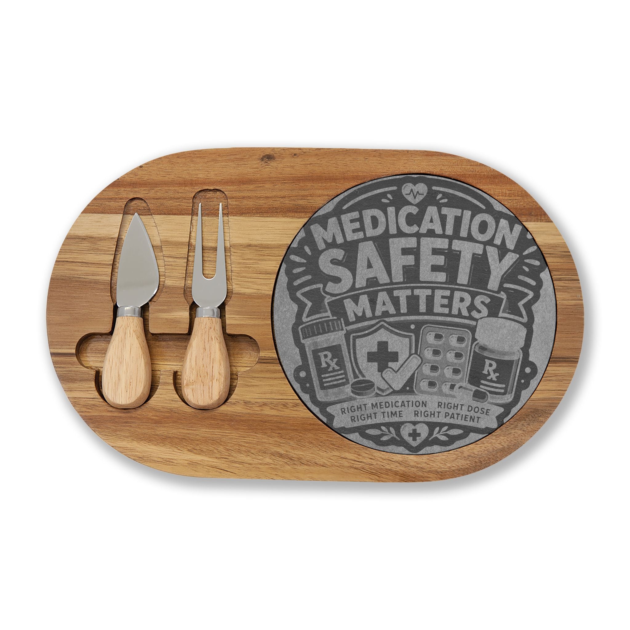 Medication Safety Matters Engraved Serving Board | Perfect Gift for Pharmacists