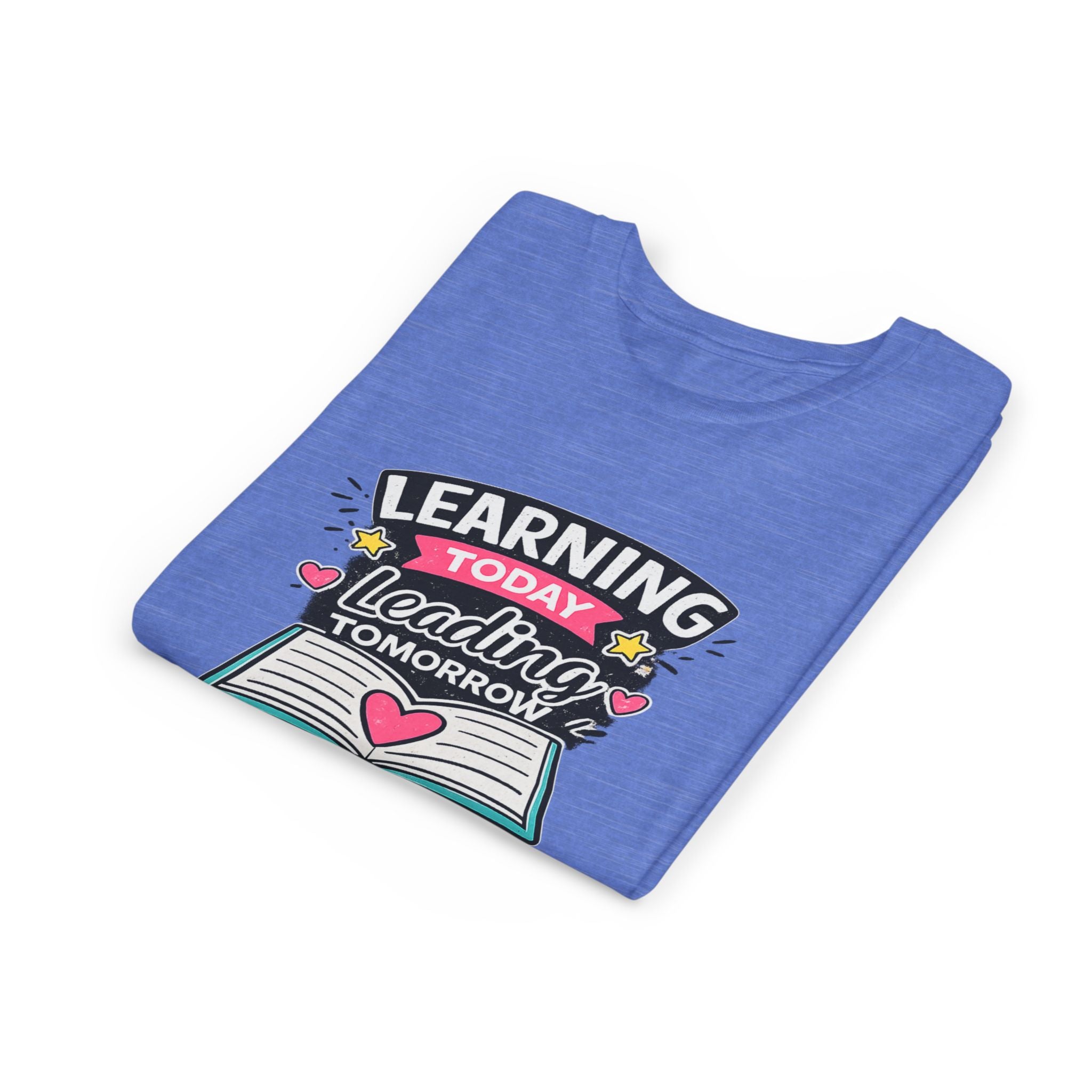 Youth Tee — "Learning Today, Leading Tomorrow" School Kids Graphic T-Shirt