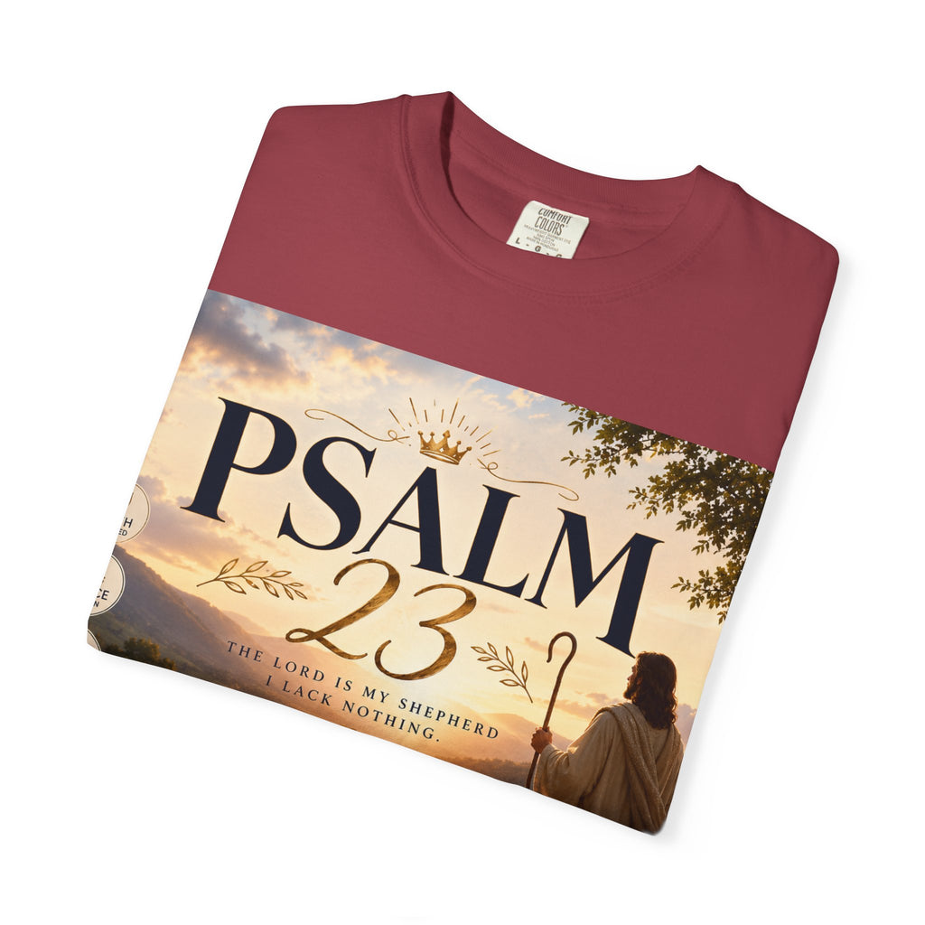 Psalm 23 T-Shirt — Christian Faith Shepherd Graphic Tee