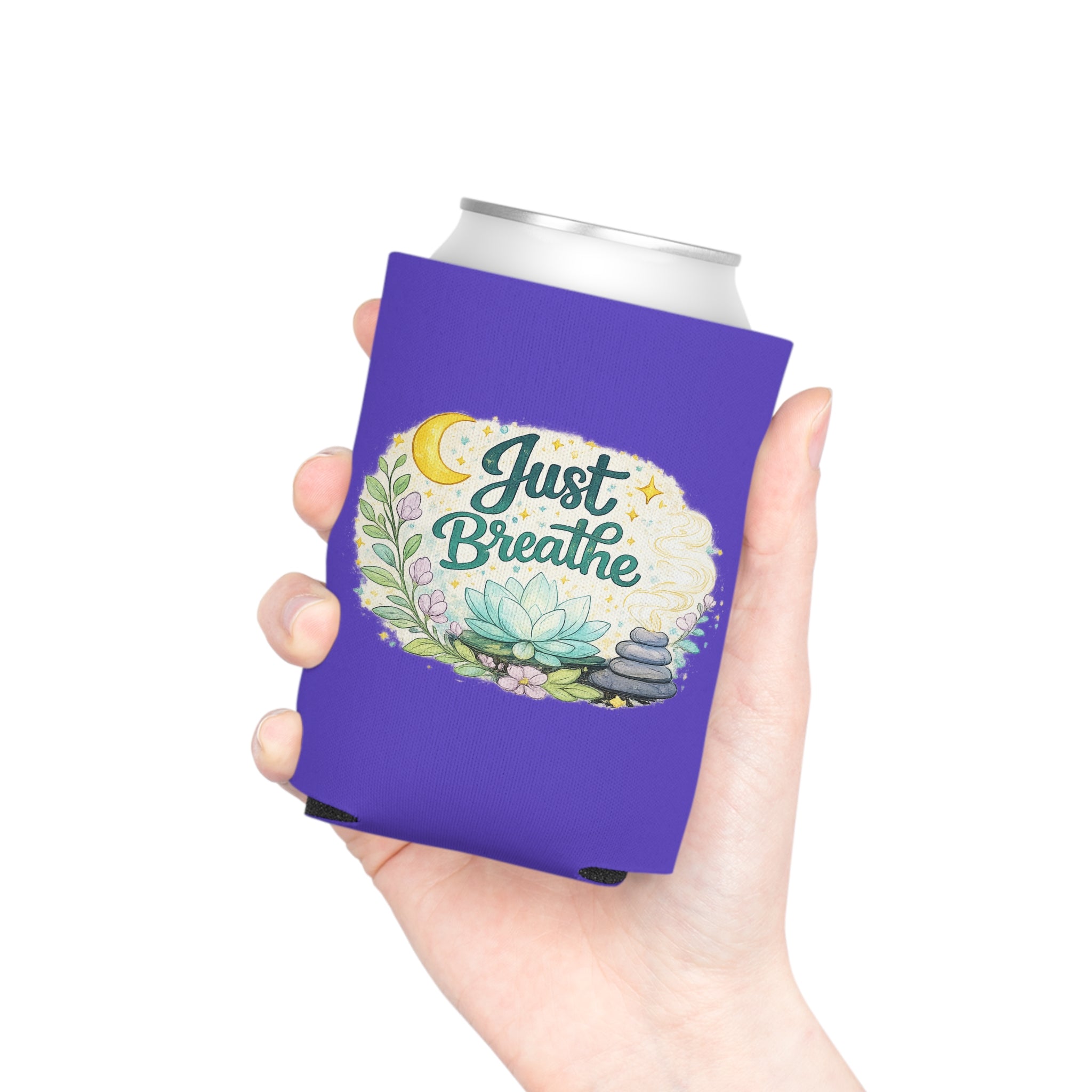 Just Breathe Can Cooler — Calming Floral Beverage Insulator