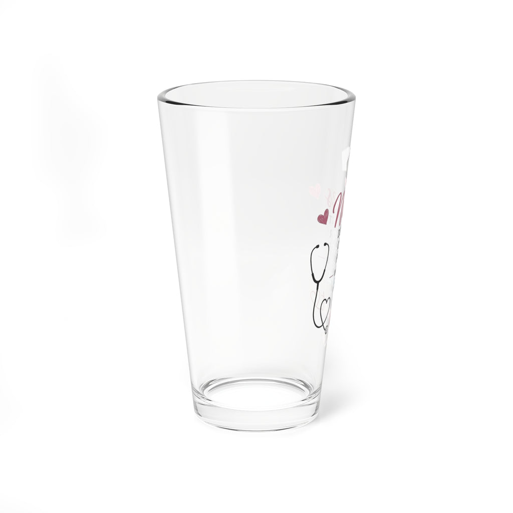 Mixing Glass — "Nurses: We Care for People with Heart" 16oz Gift Glass