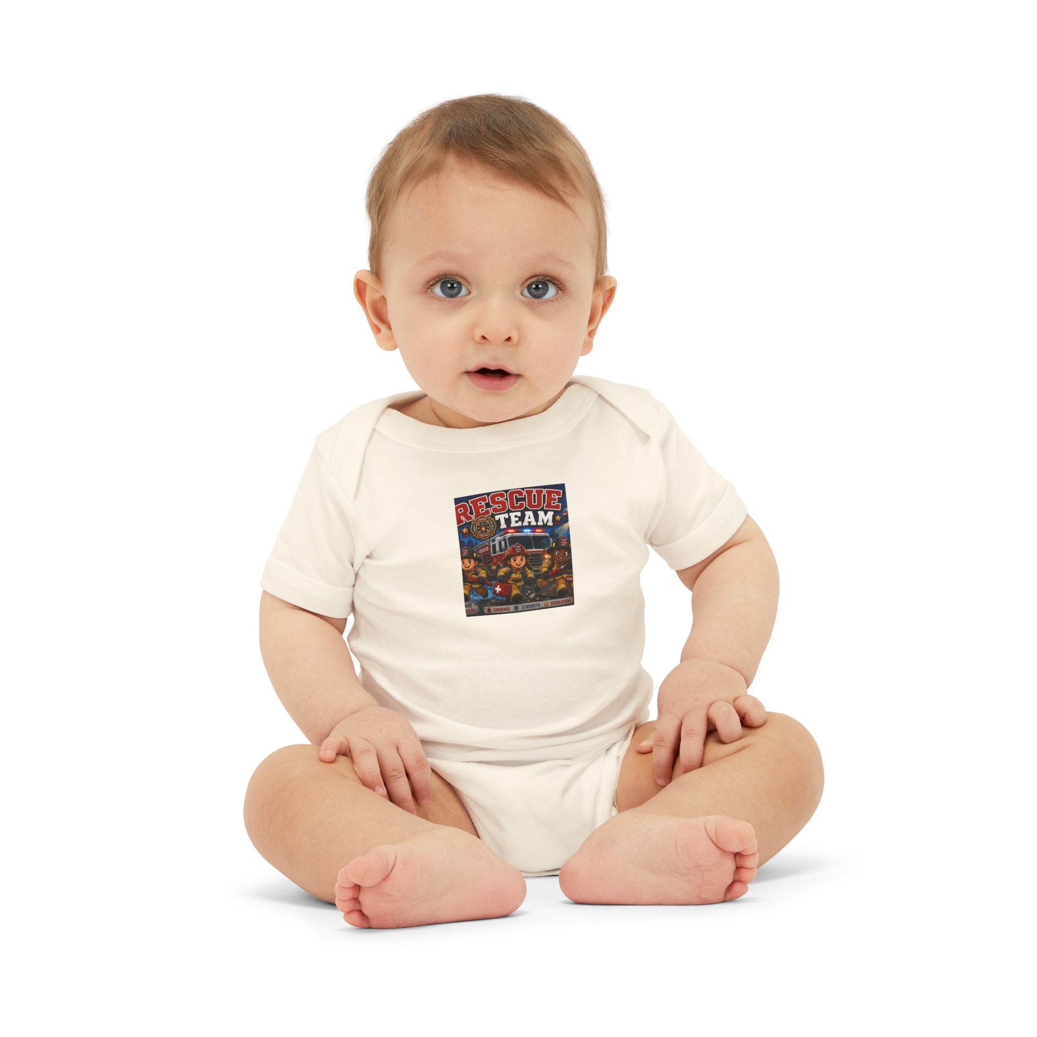 Infant Onesie - 'Team' Colorful Cartoon Character Print Baby Bodysuit