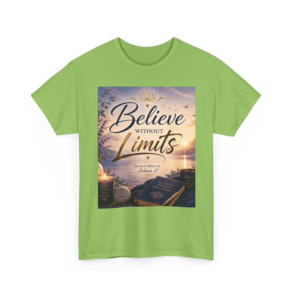 Believe Without Limits T-Shirt — Inspirational Faith Graphic Tee