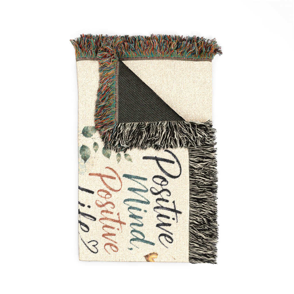 Inspirational Quote Woven Blanket — "Choose Joy" Comfort Throw