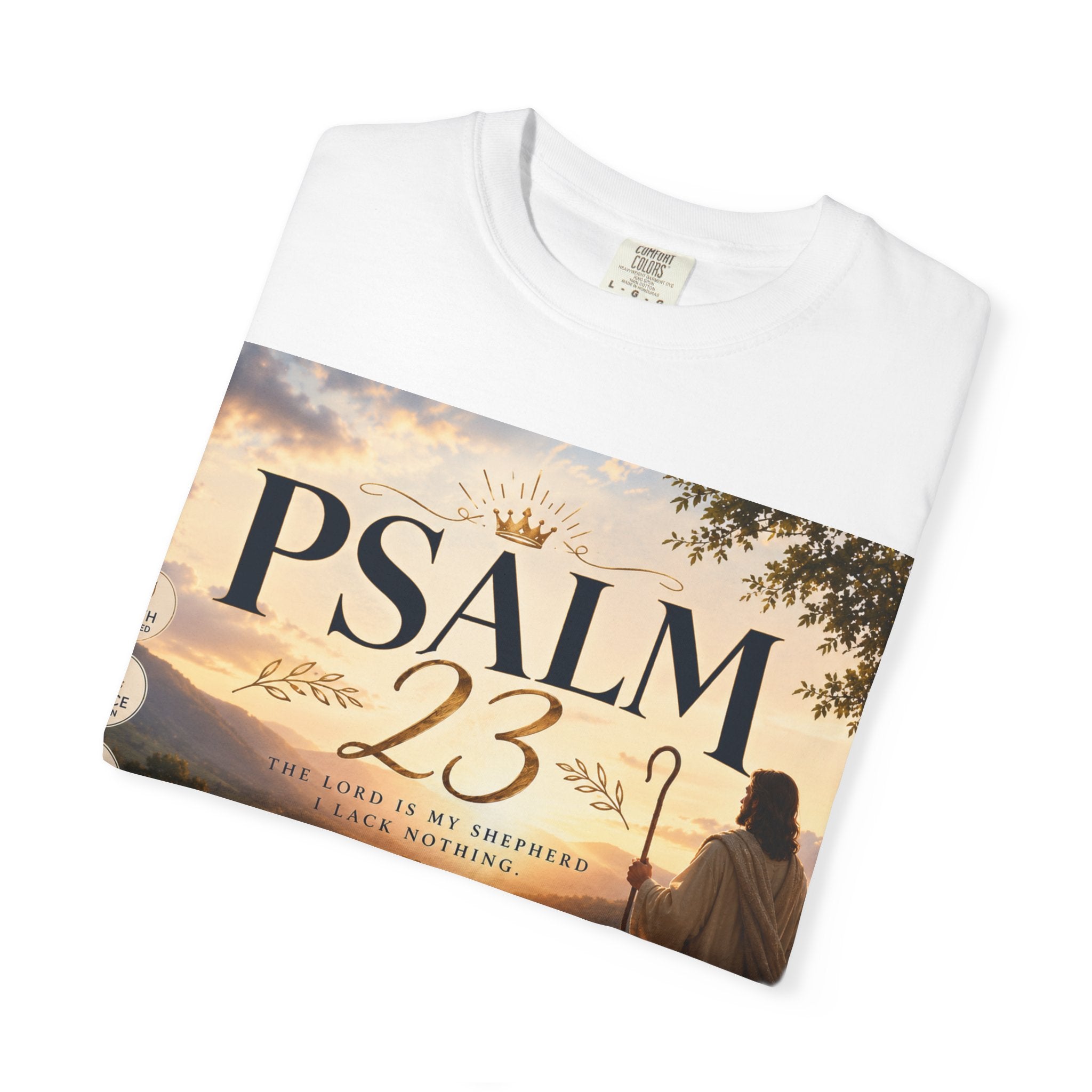 Psalm 23 T-Shirt — Christian Faith Shepherd Graphic Tee