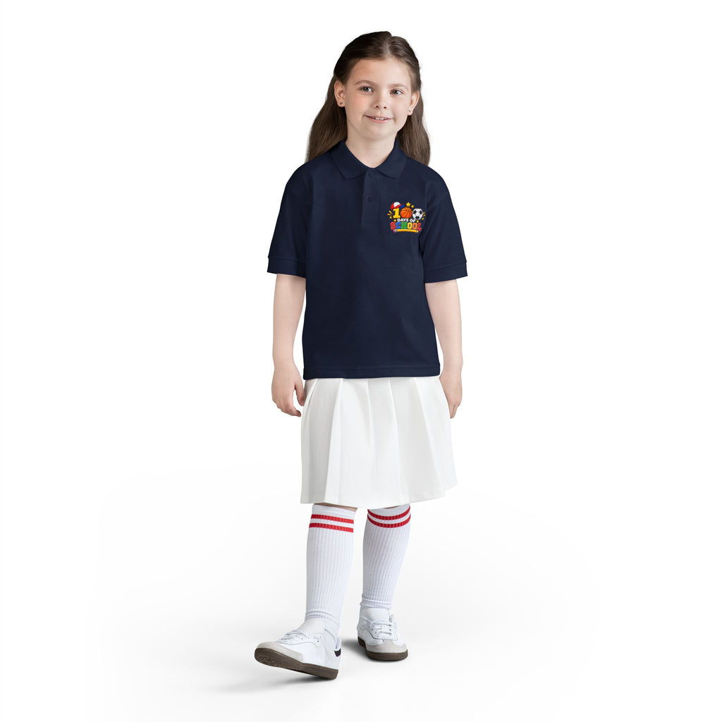 Youth Polo — "100 Days of School" Sport-Themed Kids Polo