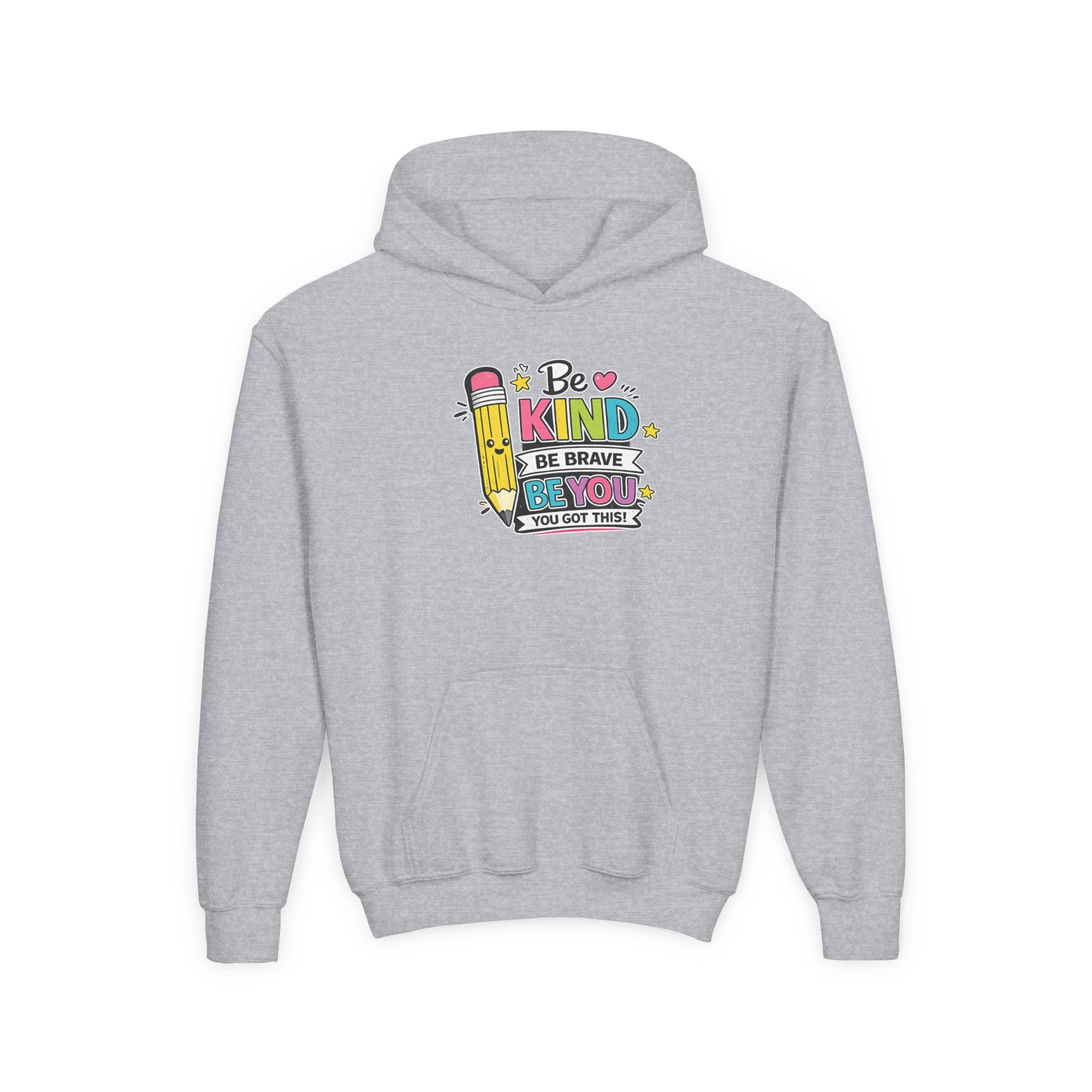 Be Kind Youth Hoodie – Encouraging Back-to-School Kids Sweatshirt