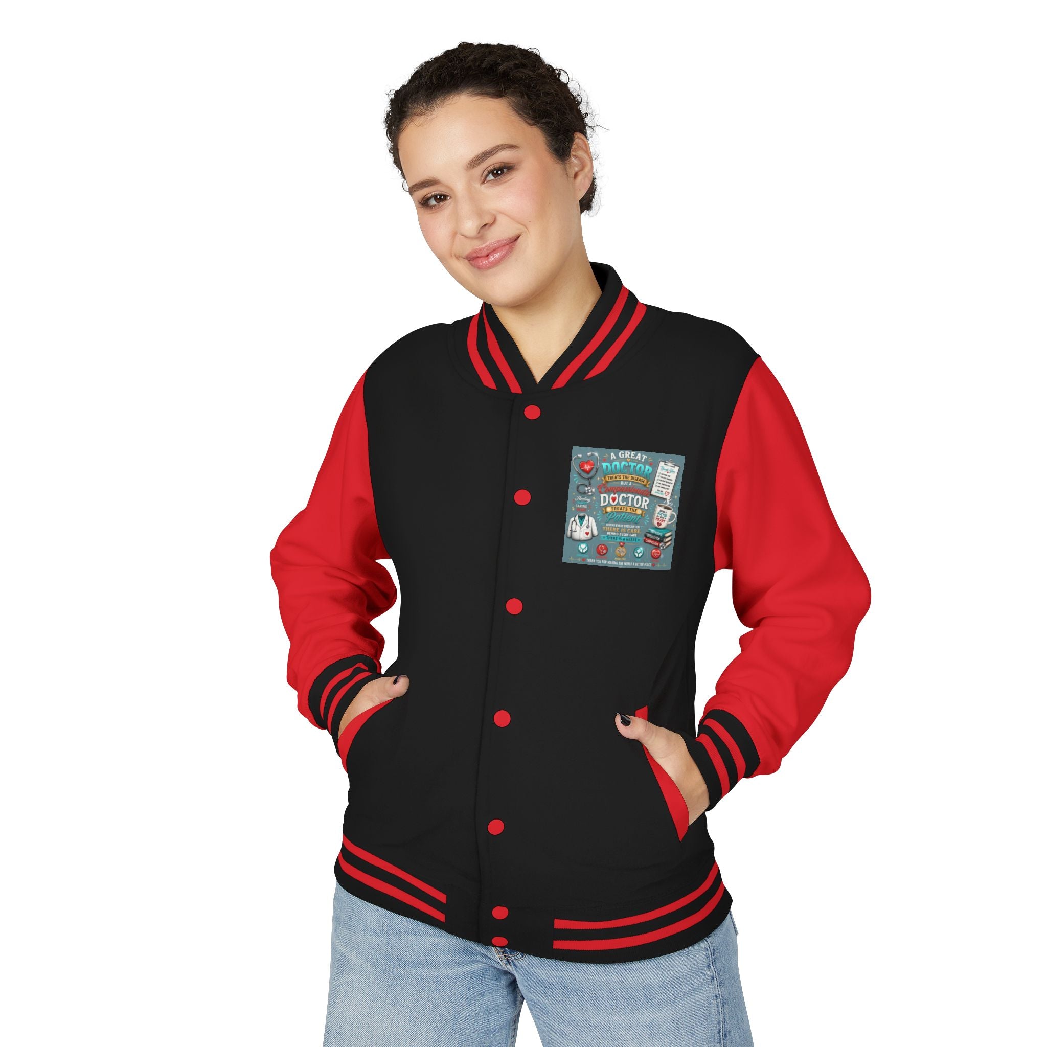Letterman Jacket — Vintage Doctor Patch Varsity Jacket