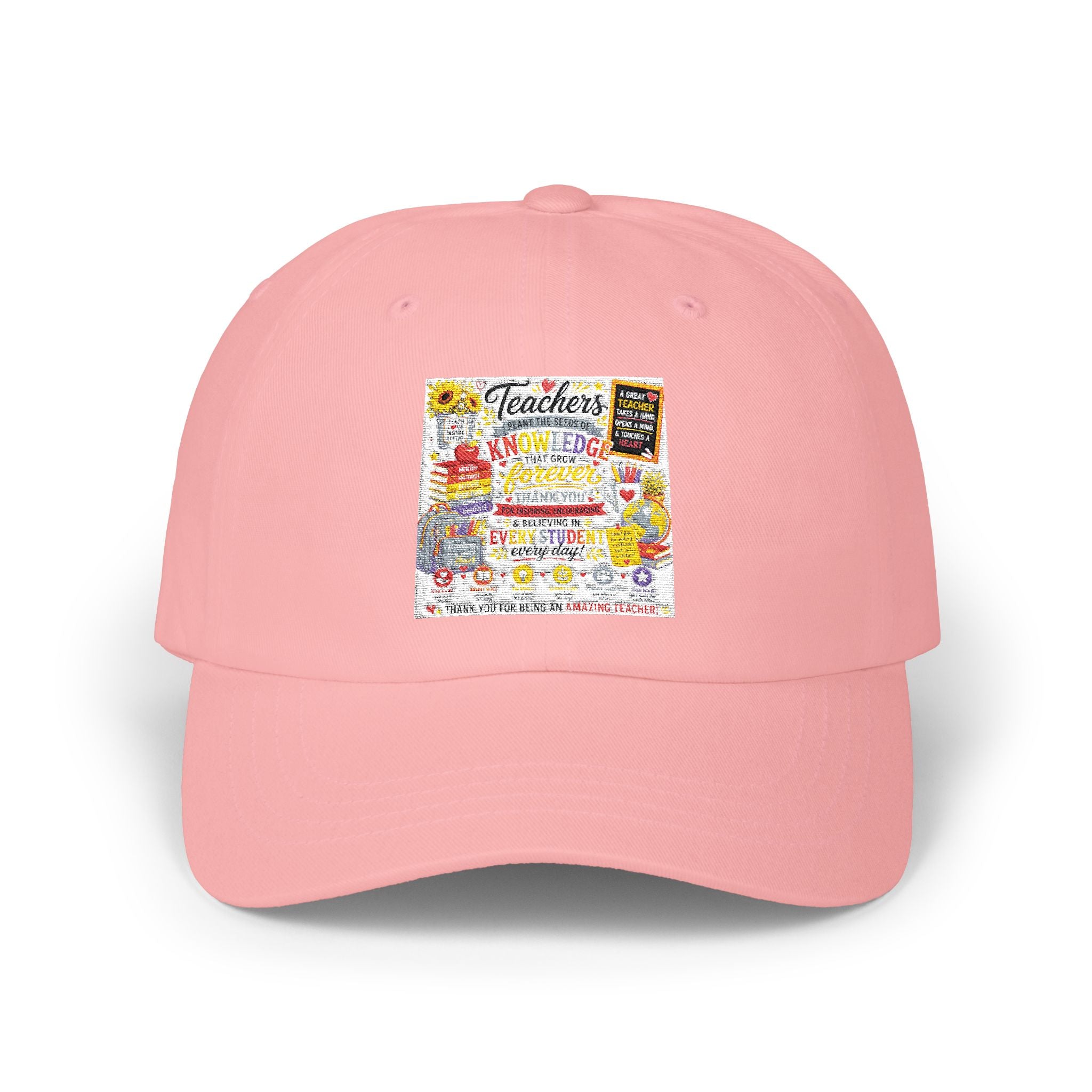 Dad Cap — Teacher Appreciation Collage Hat (Thank You, Best Teacher)