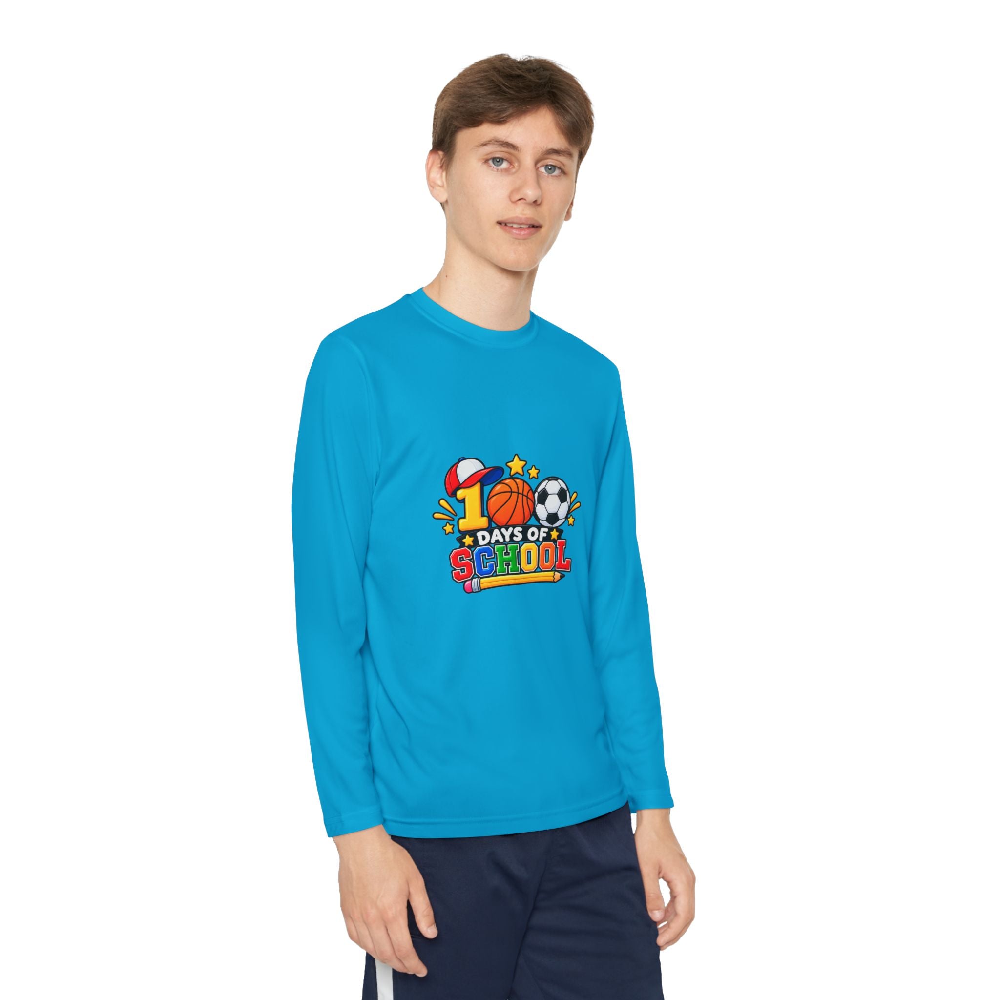 Youth Long Sleeve Tee – "1 Days of School" Sports Back-to-School Shirt