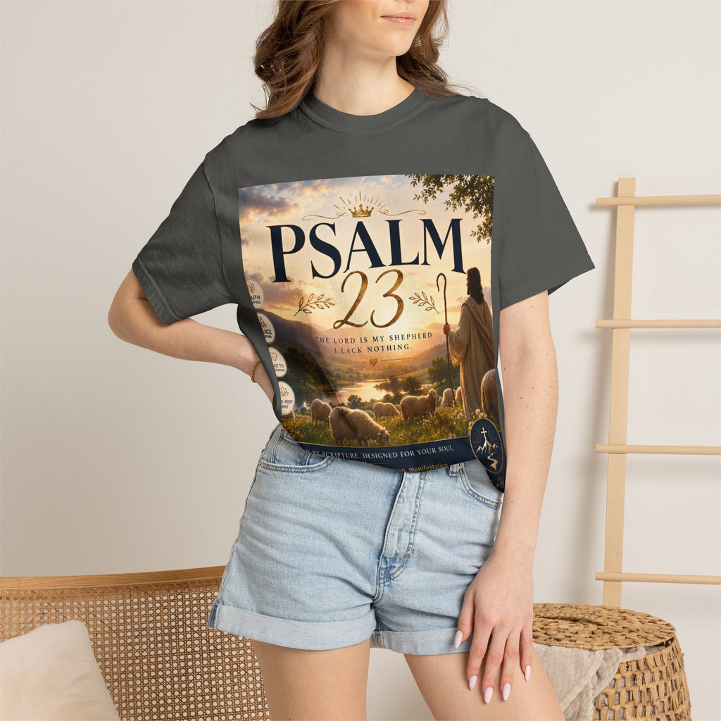Psalm 23 T-Shirt — Christian Faith Shepherd Graphic Tee